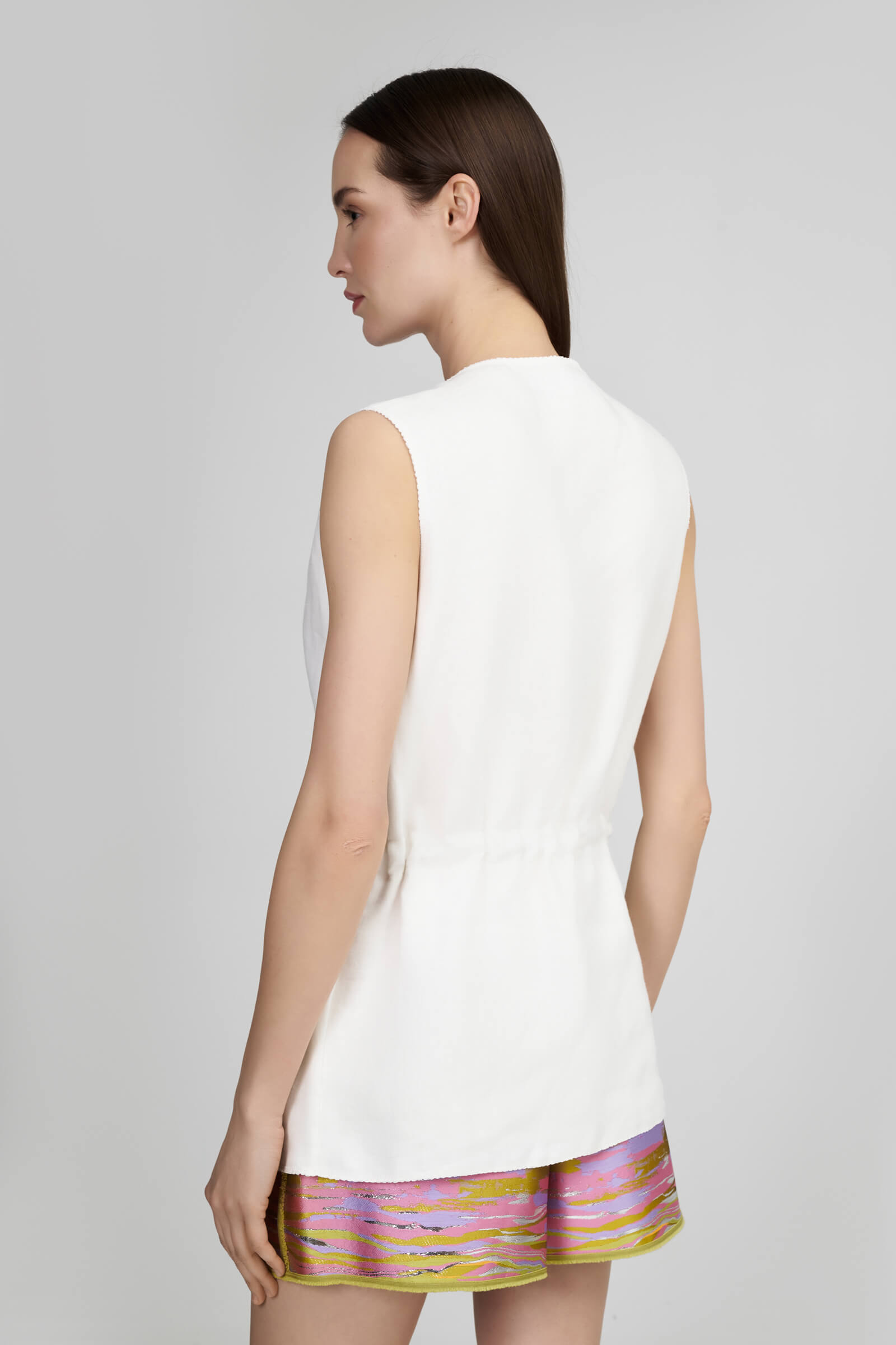 Жилет из 100% льна Shan 