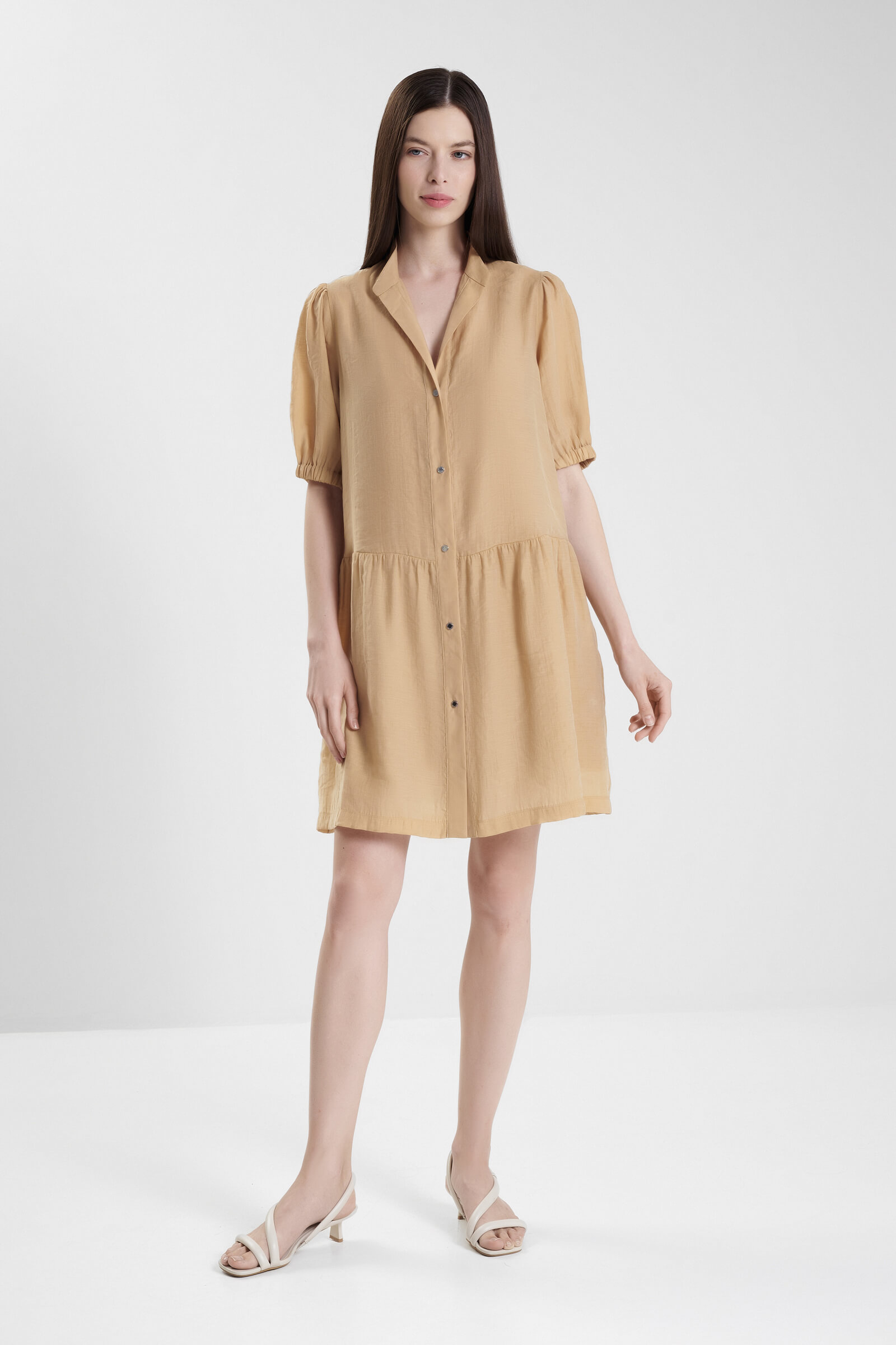 Платье-рубашка с воротником-стойкой Shan 