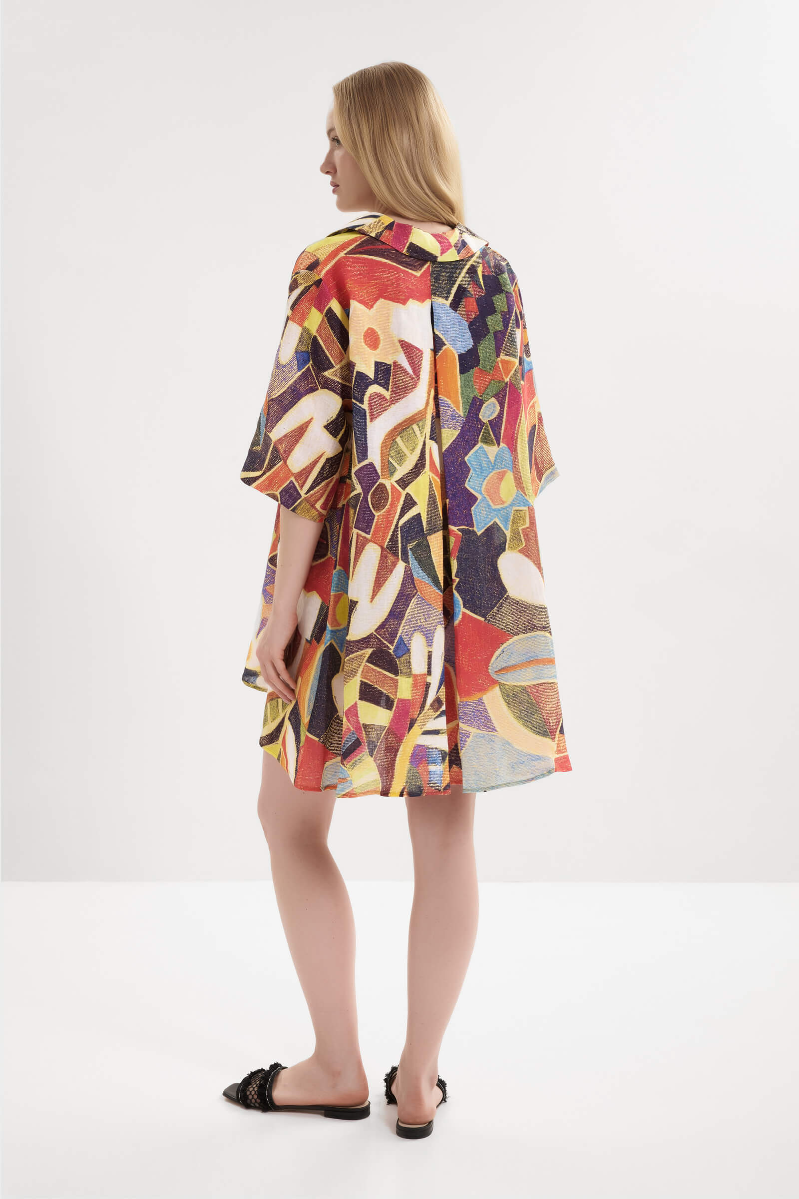 Платье-рубашка из 100% льна Shan 