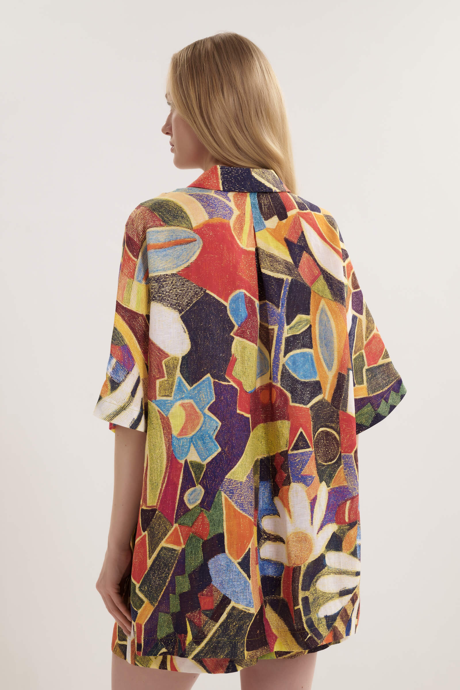 Льняная рубашка с рукавом до локтя Shan 