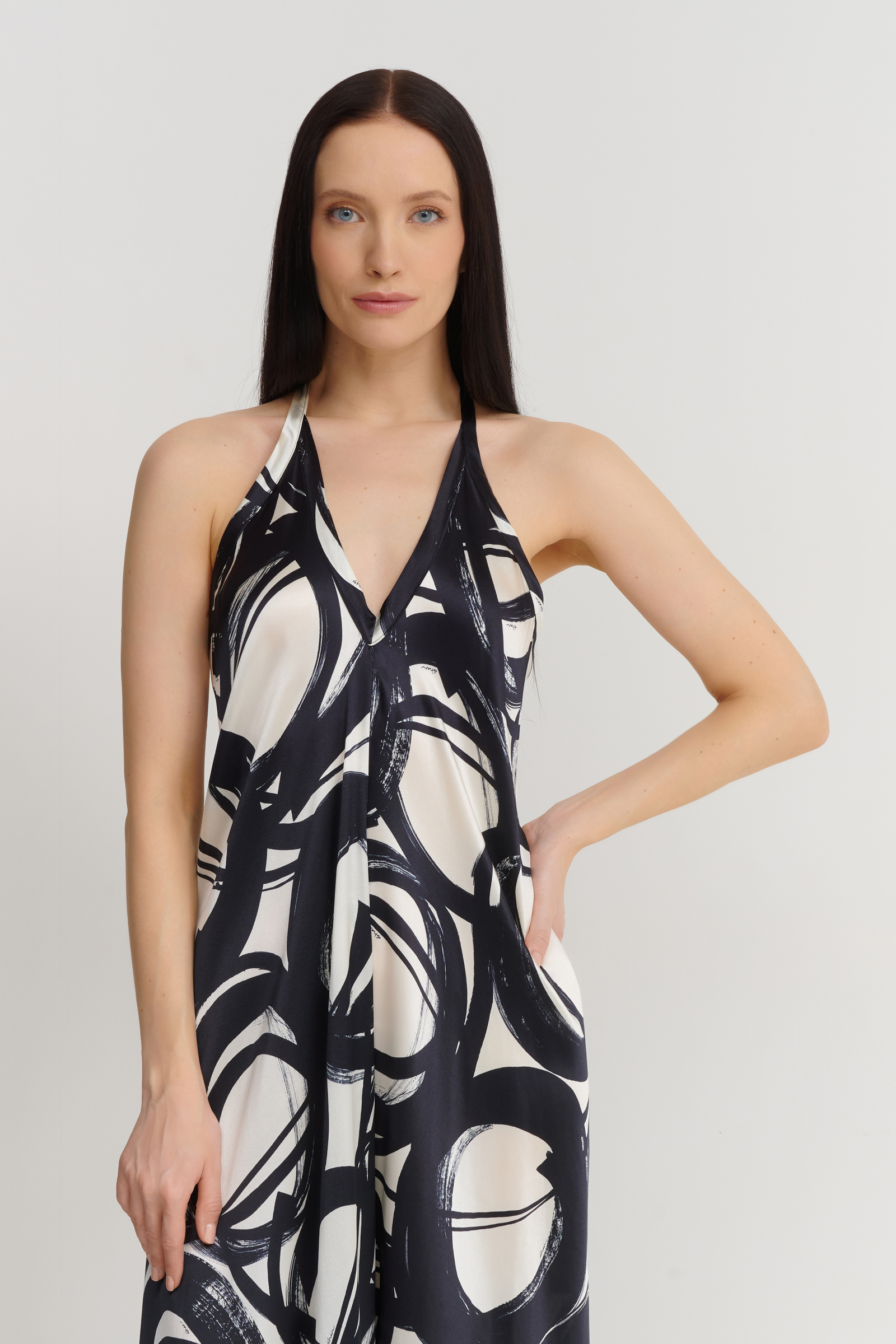 Шелковое платье свободного кроя Shan 