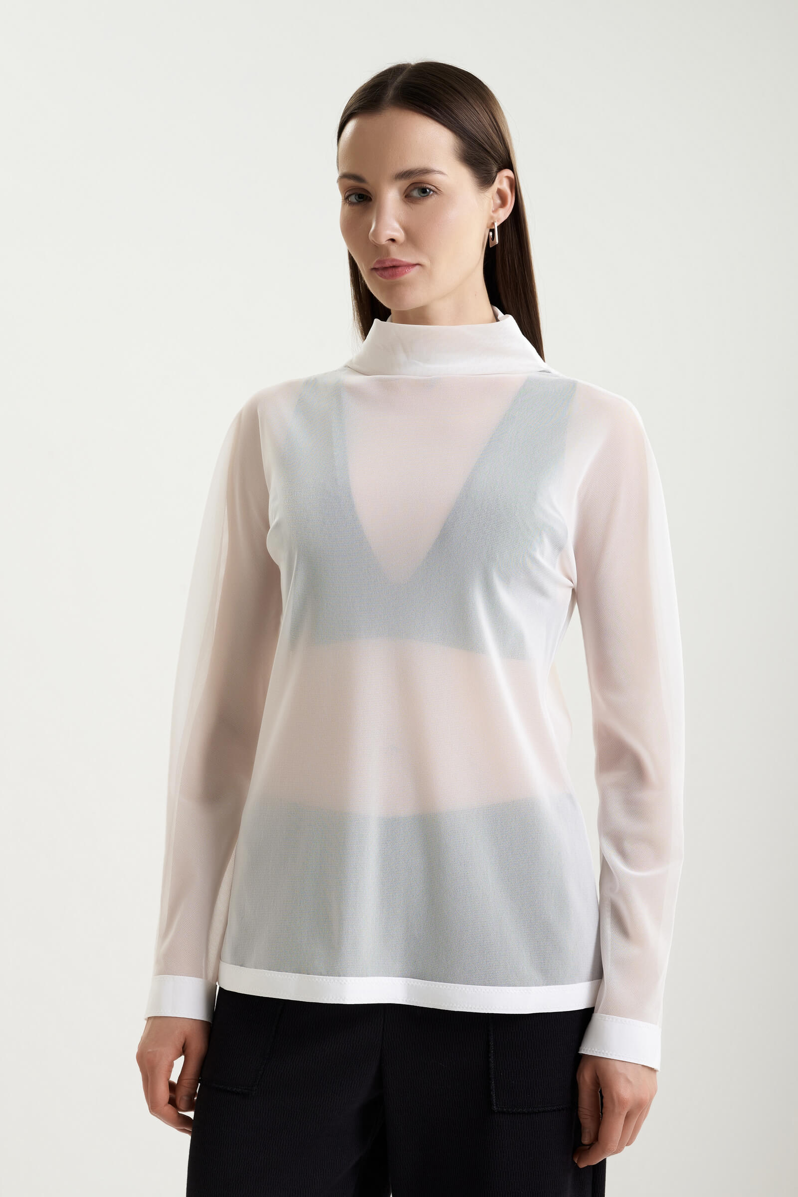 Полупрозрачная водолазка с длинным рукавом Shan 