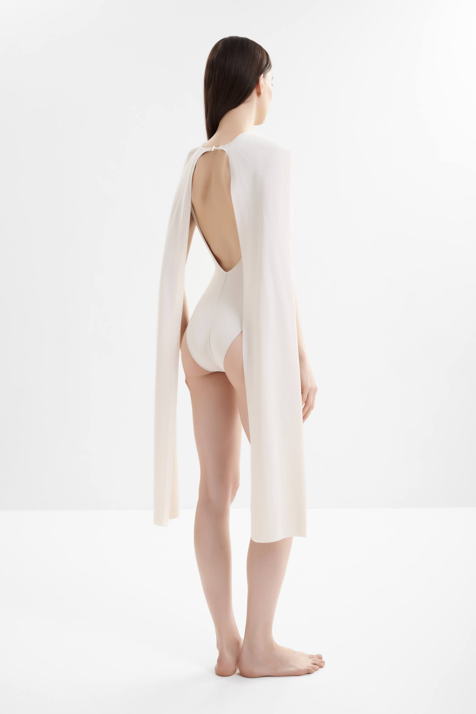 Слитный купальник с воротником-аскот Shan 