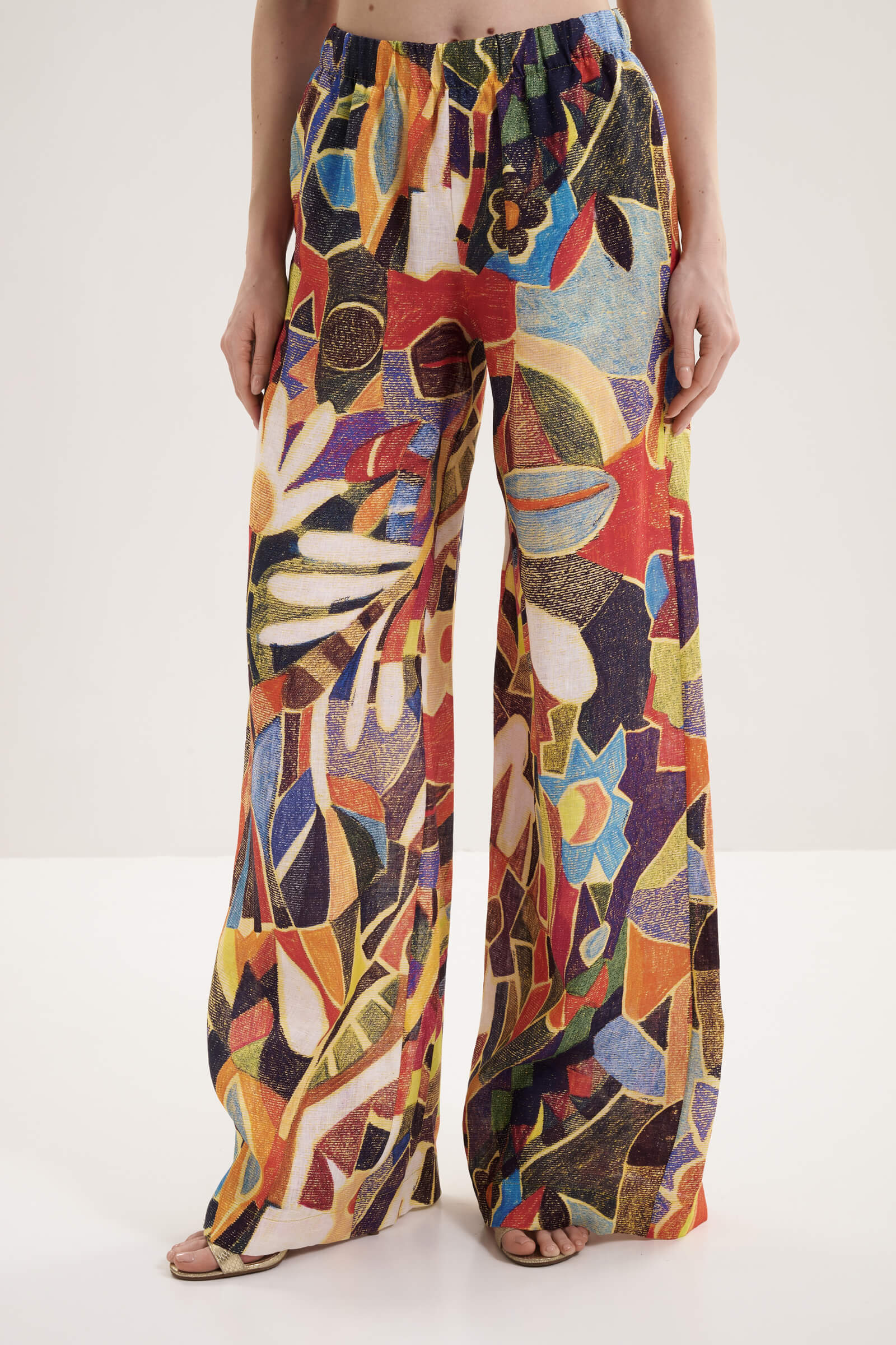 Брюки из 100% льна Shan 