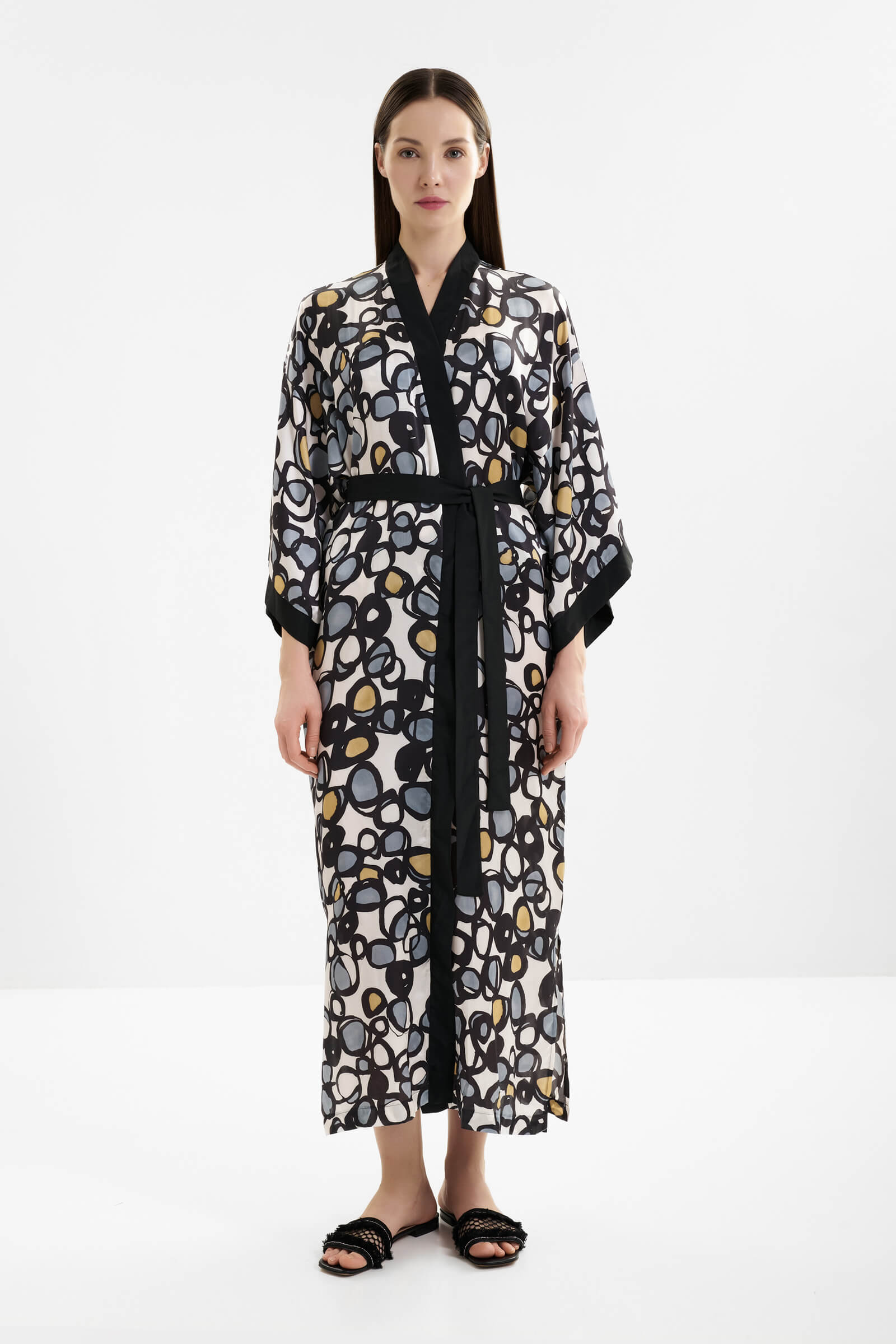 Шелковый пляжный халат Shan 