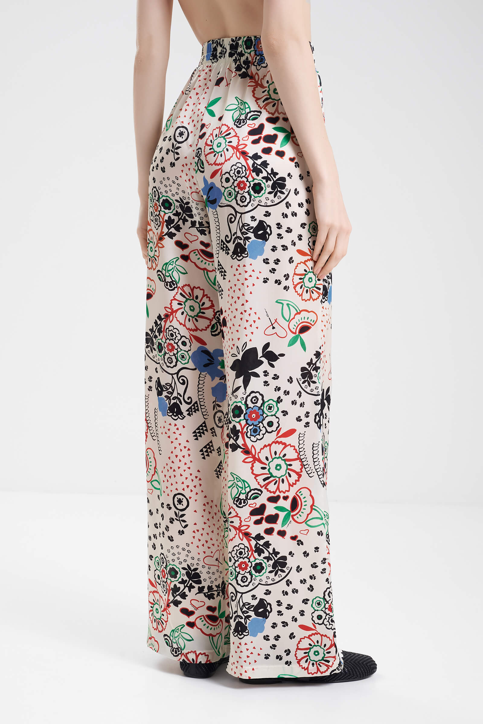 Брюки из 100% шелка Shan 