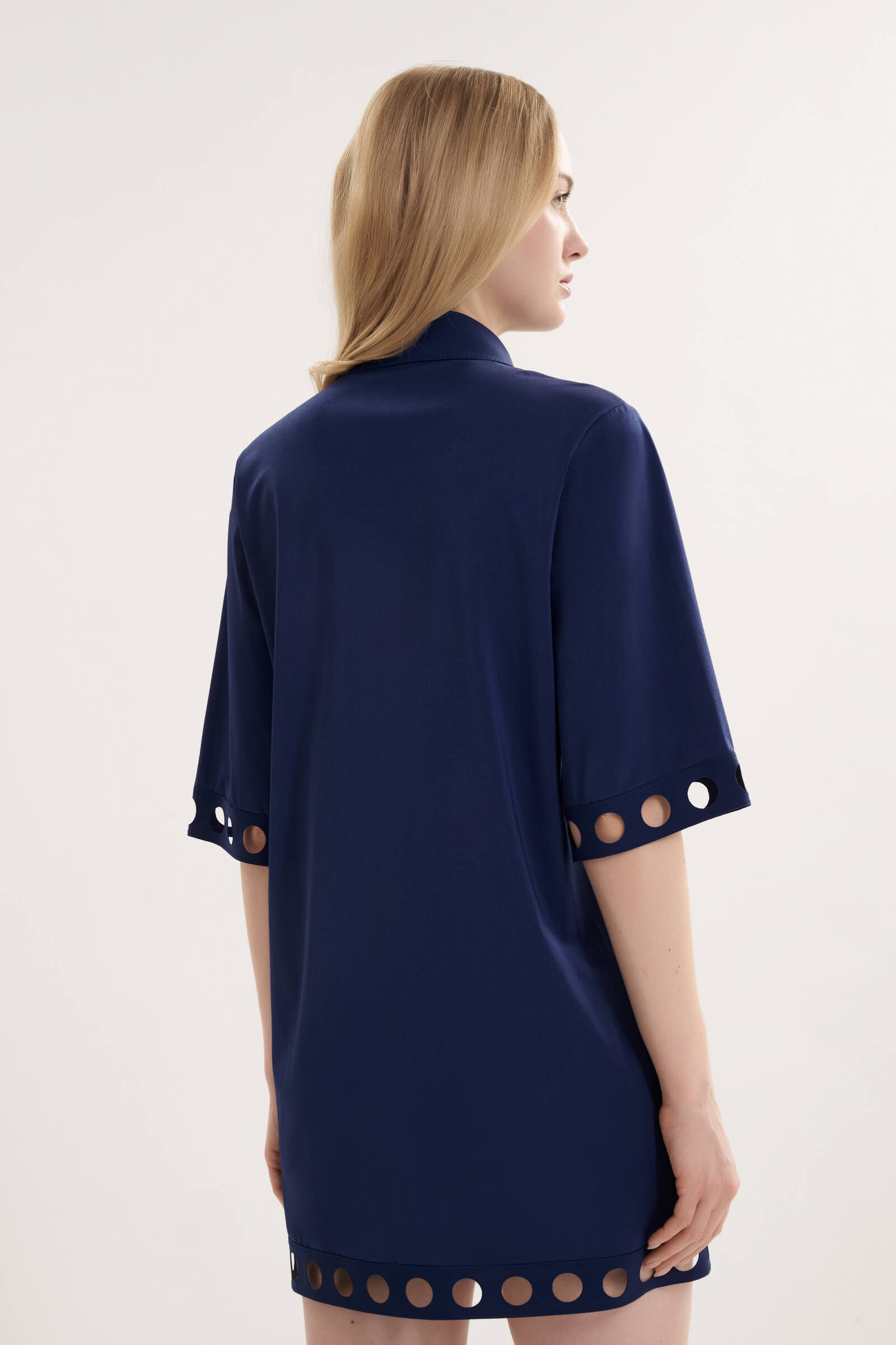 Платье-рубашка с перфорацией Shan 