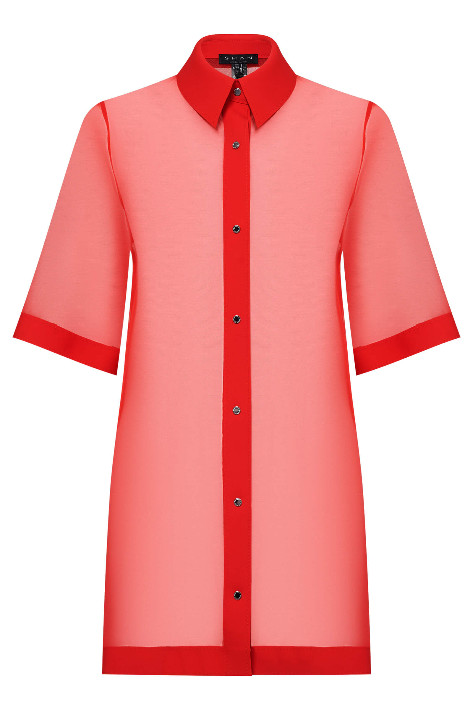 Прозрачная туника на заклепках Shan 