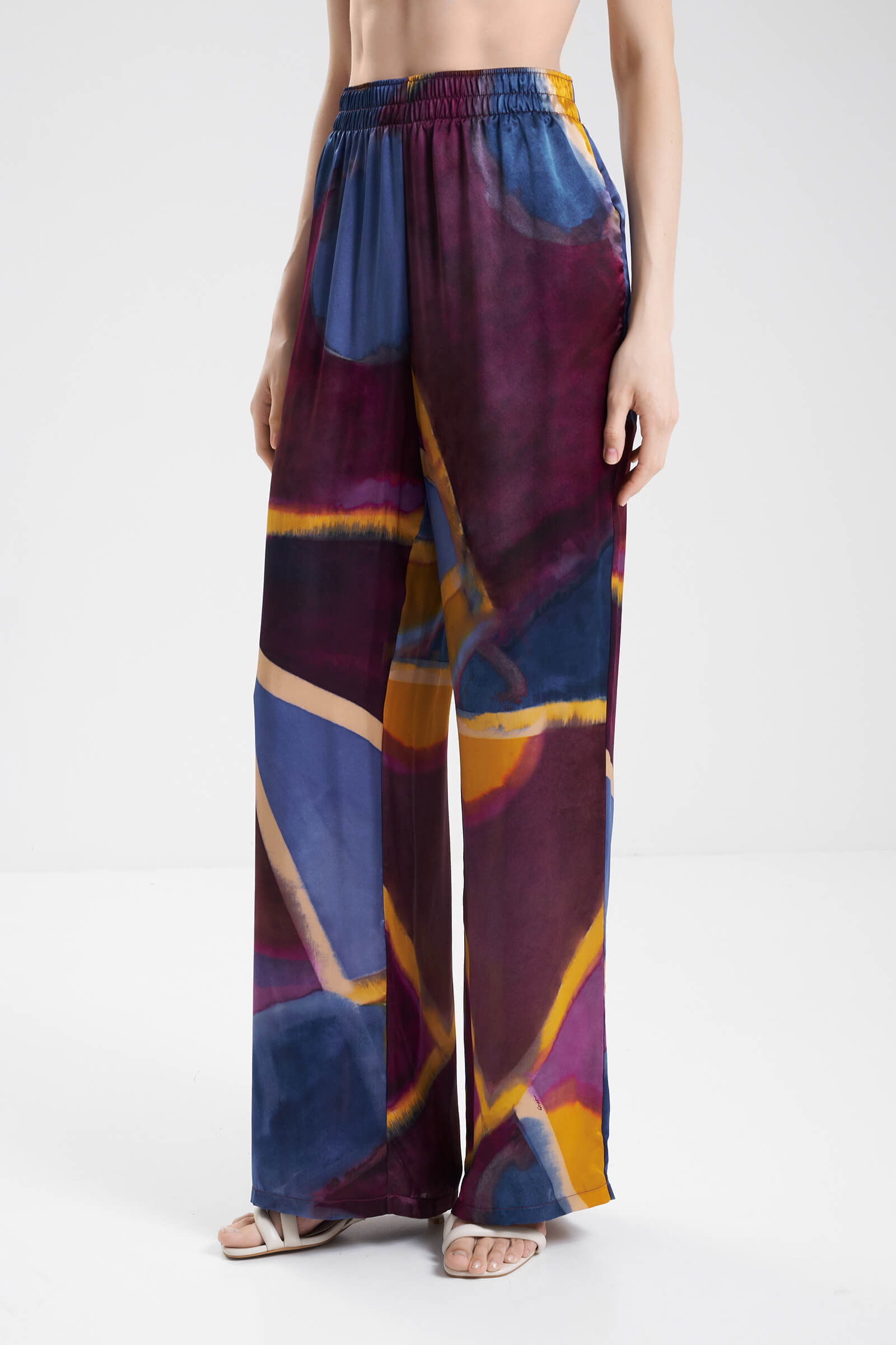 Брюки из 100% шелка Shan 