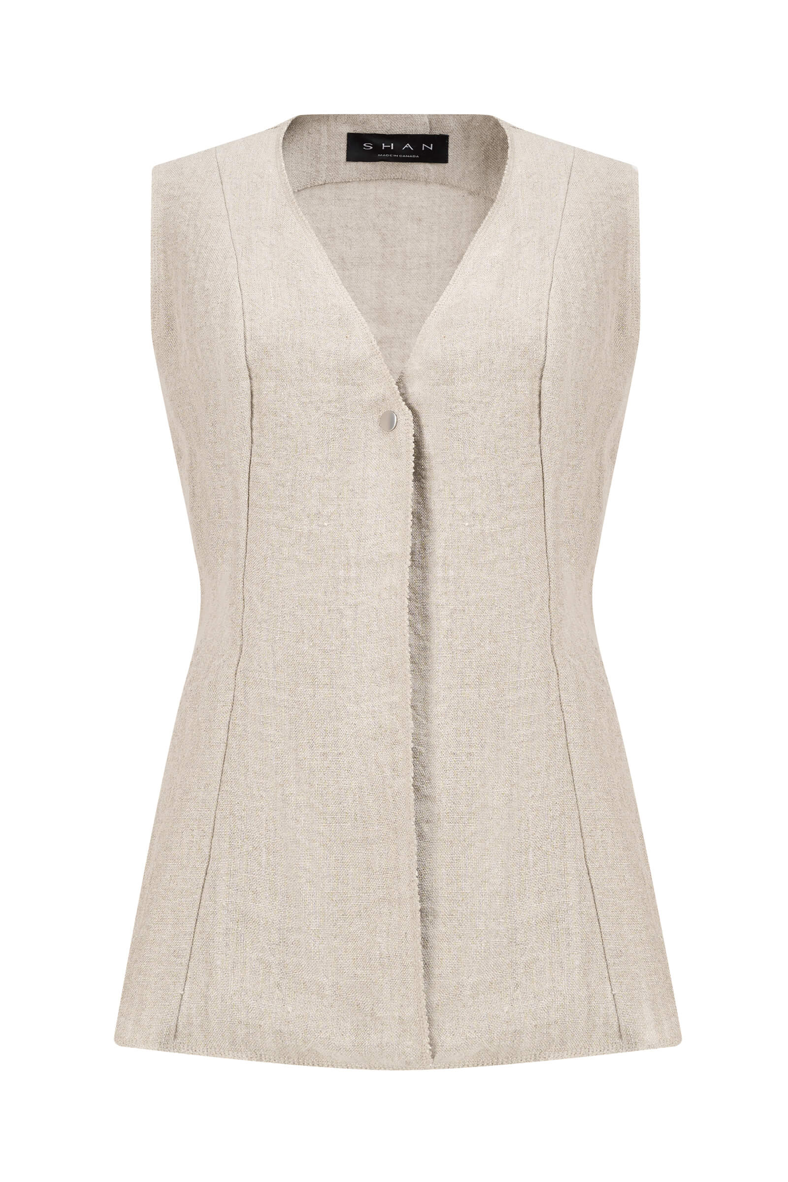 Жилет из 100% льна Shan 