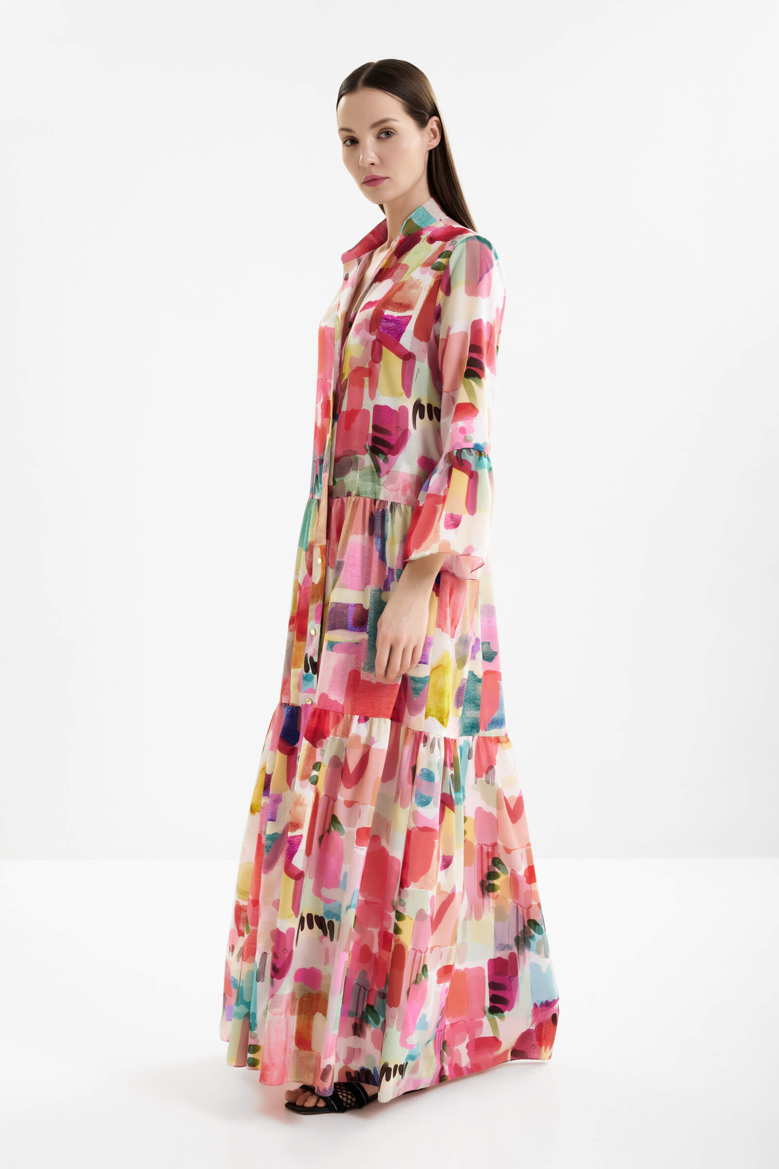 Платье-рубашка с воротником-стойкой Shan 