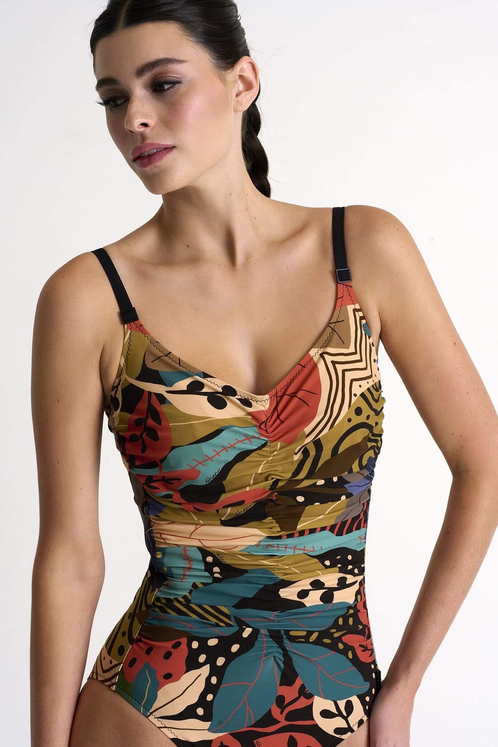 Слитный купальник с регулируемыми бретелями Shan 