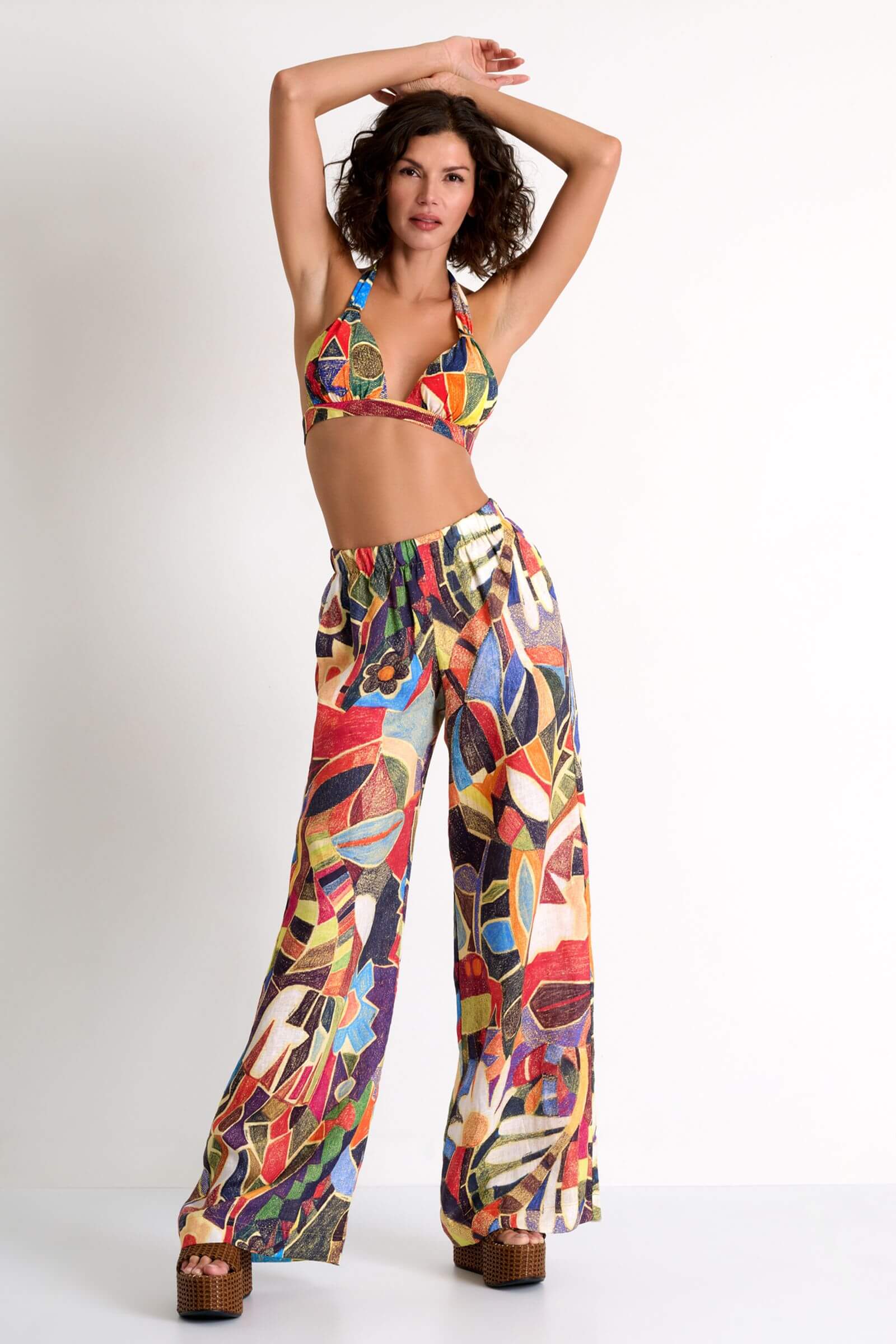 Брюки из 100% льна Shan 