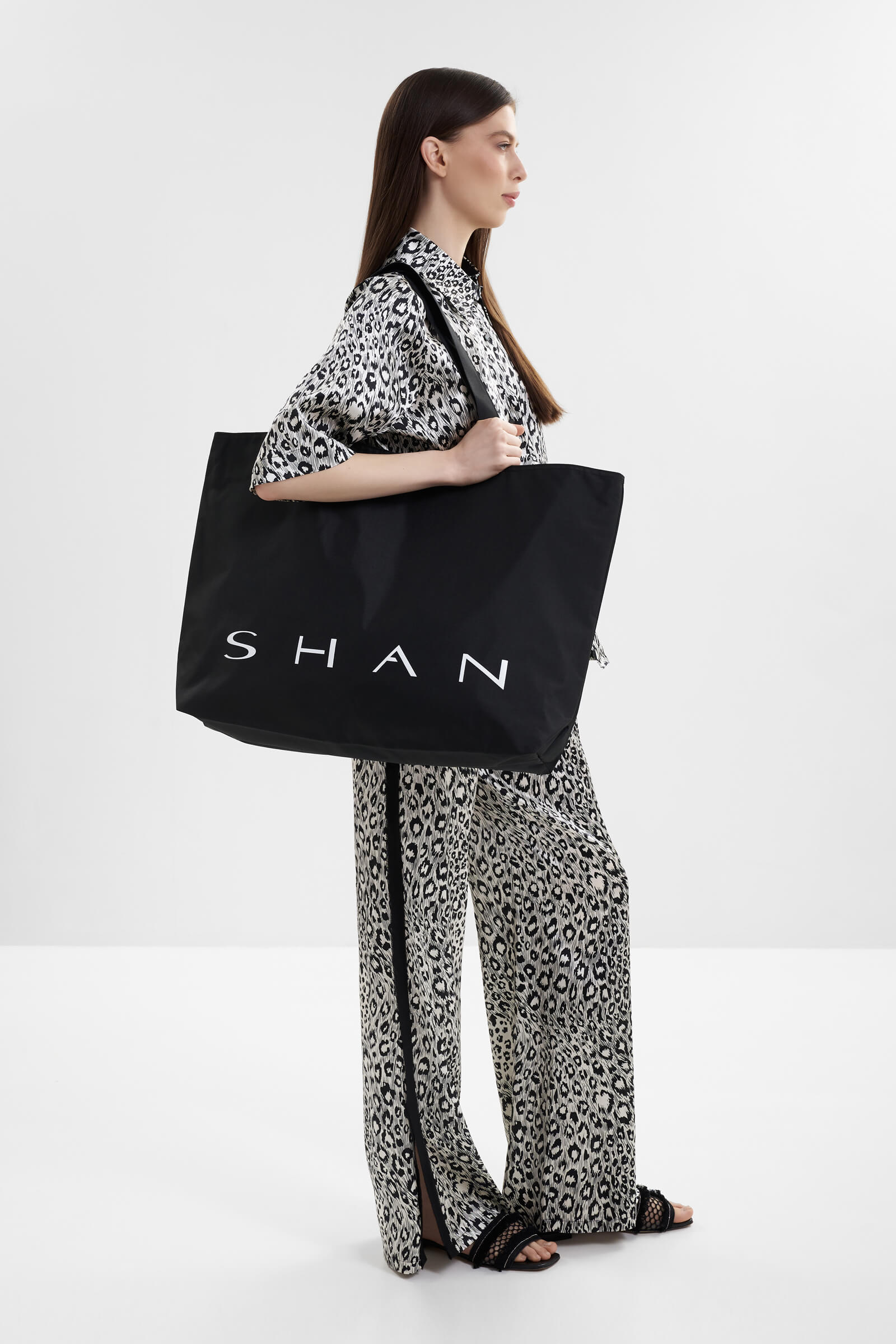 Пляжная сумка шопер с логотипом Shan 