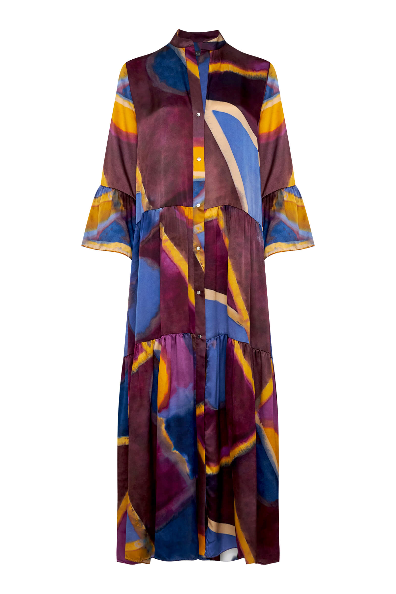 Шелковое платье-рубашка свободного кроя Shan 