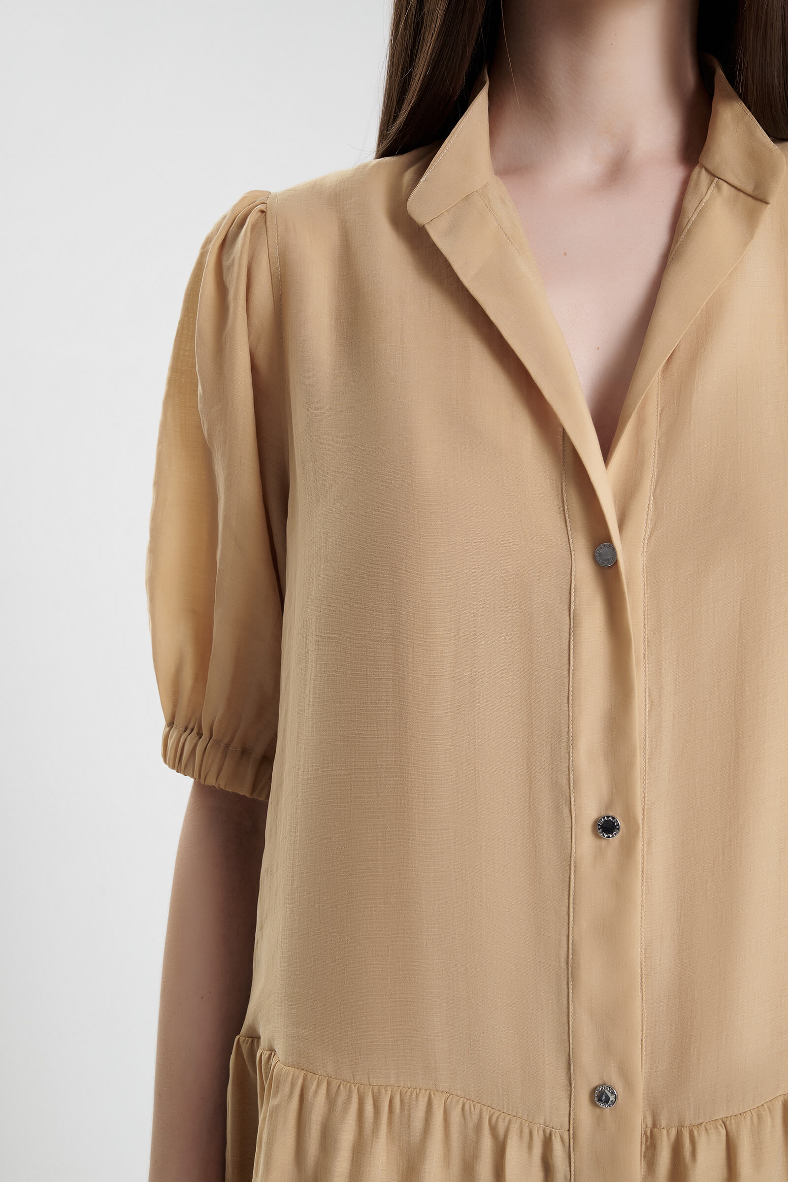 Платье-рубашка с воротником-стойкой Shan 