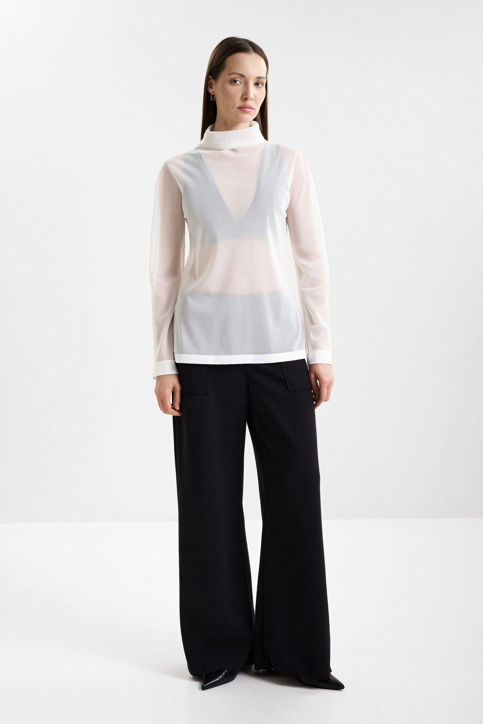 Полупрозрачная водолазка с длинным рукавом Shan 