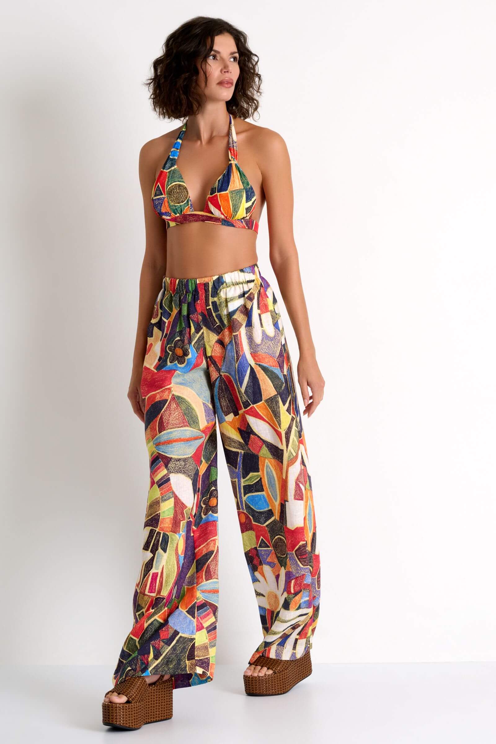 Брюки из 100% льна Shan 