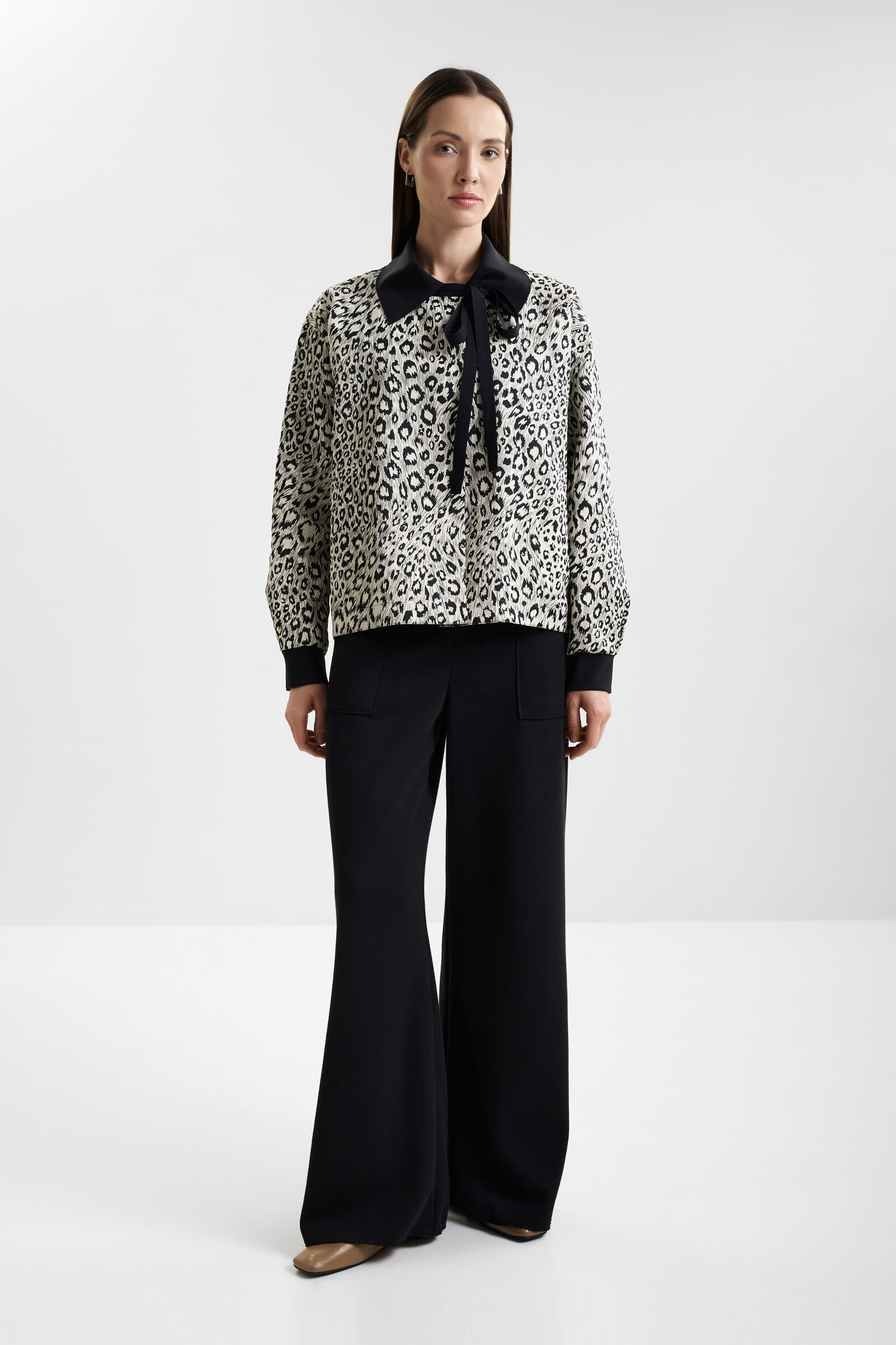 Жакет с воротником на завязках Shan 