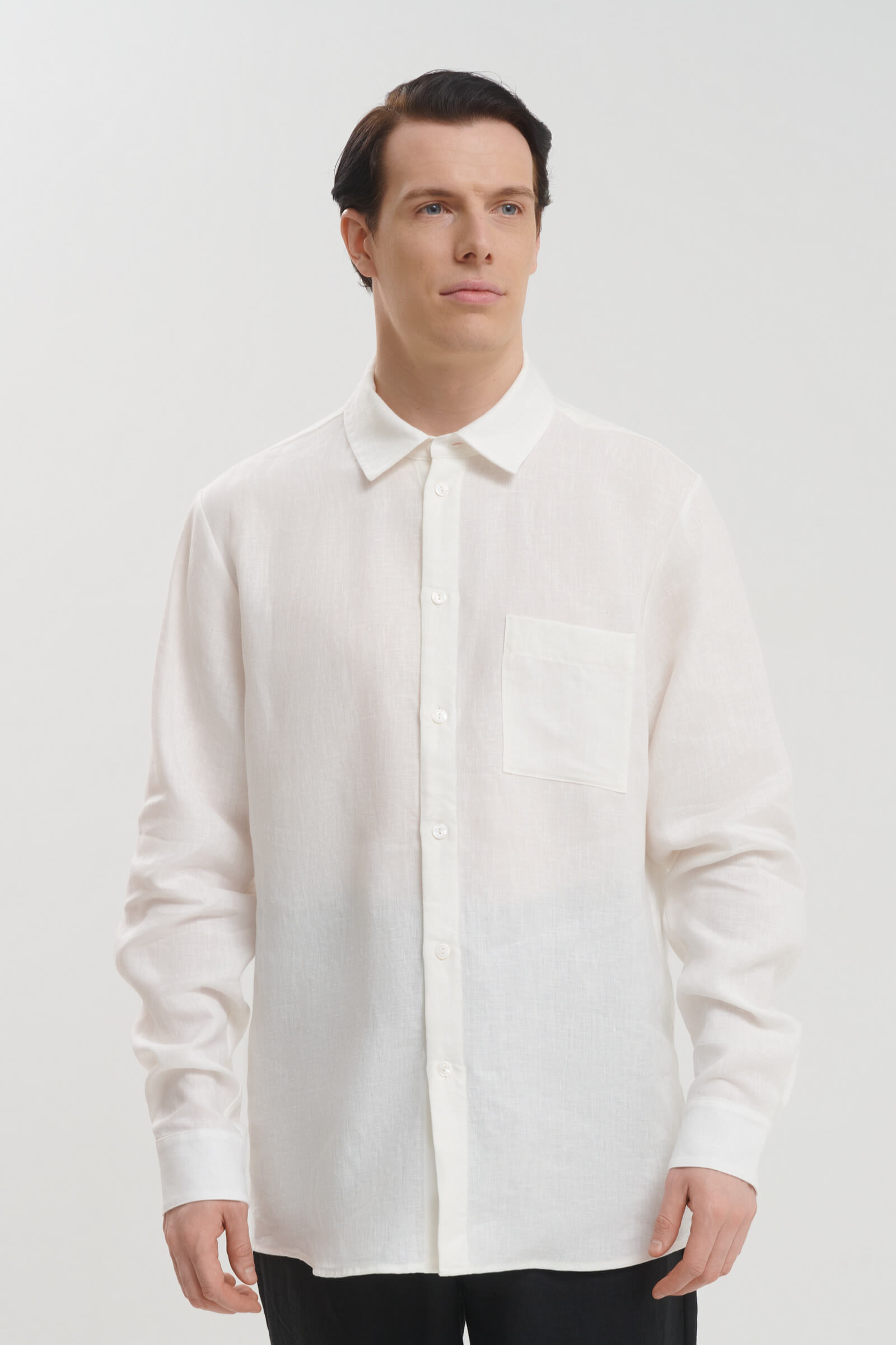 Льняная рубашка с длинным рукавом Shan 