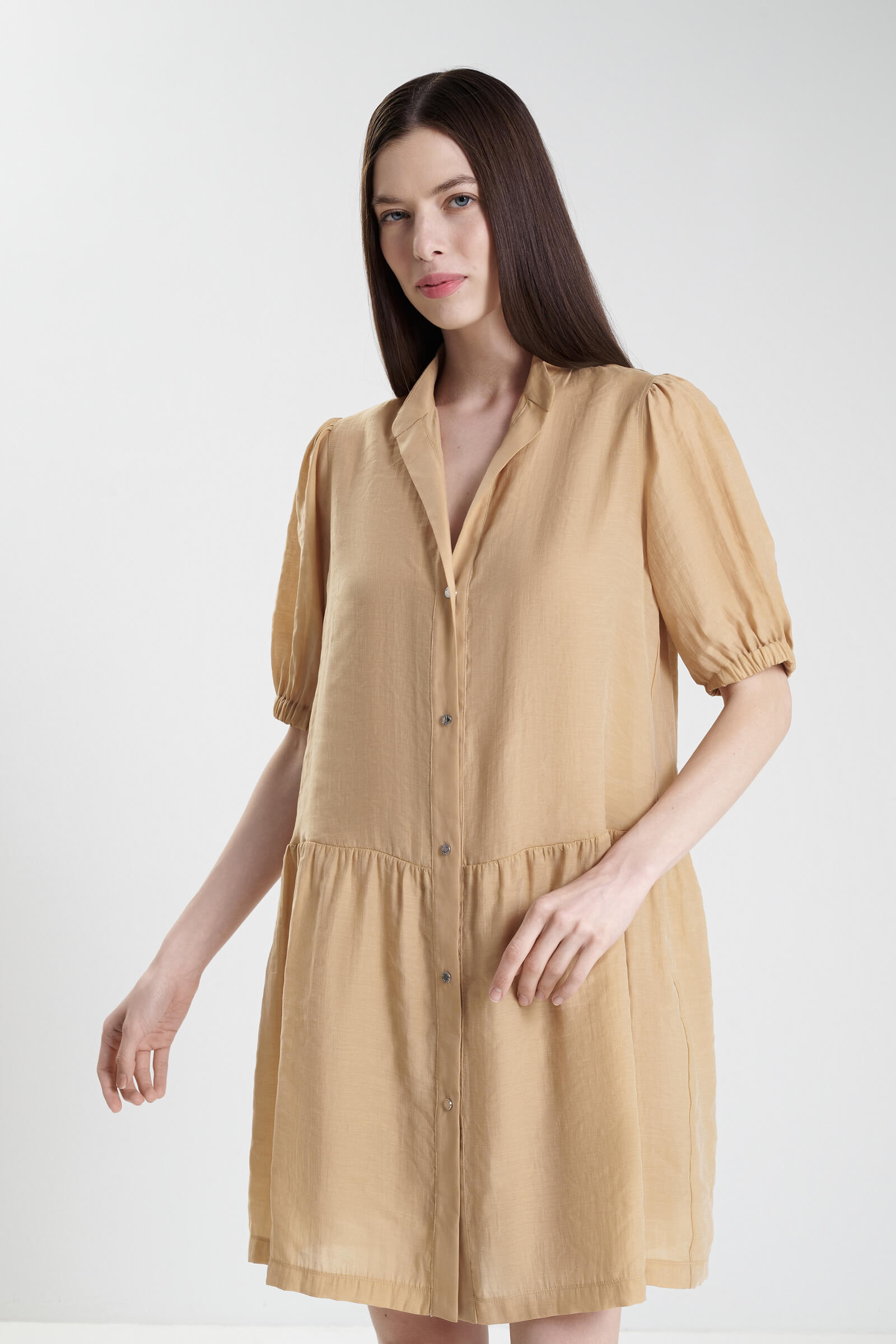 Платье-рубашка с воротником-стойкой Shan 