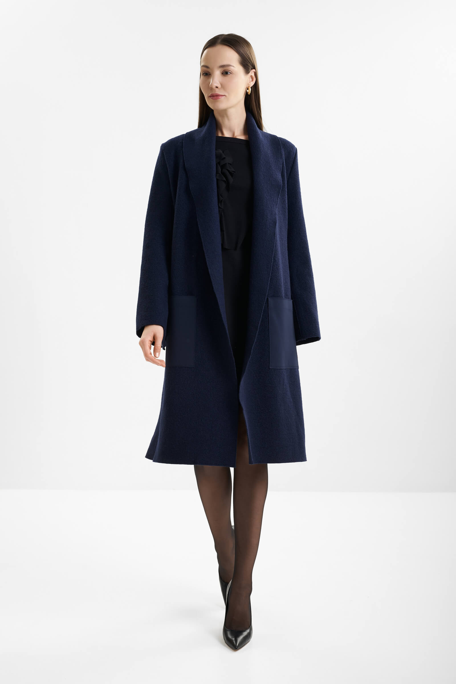 Шерстяное пальто с поясом Shan 