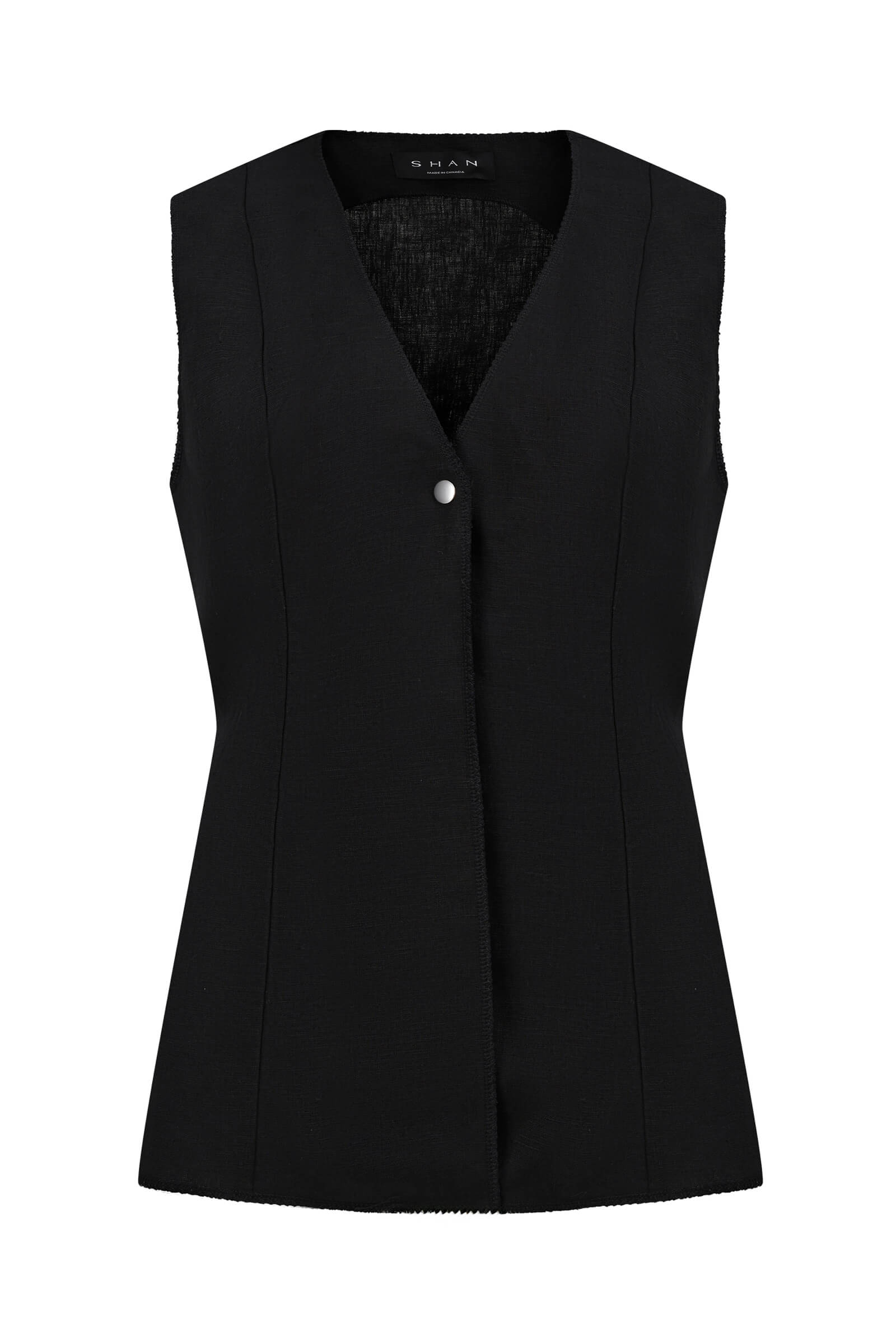Жилет из 100% льна Shan 
