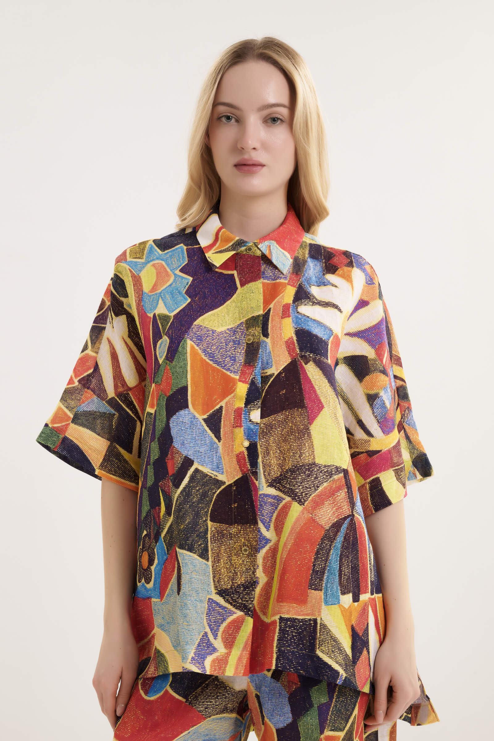 Льняная рубашка с рукавом до локтя Shan 