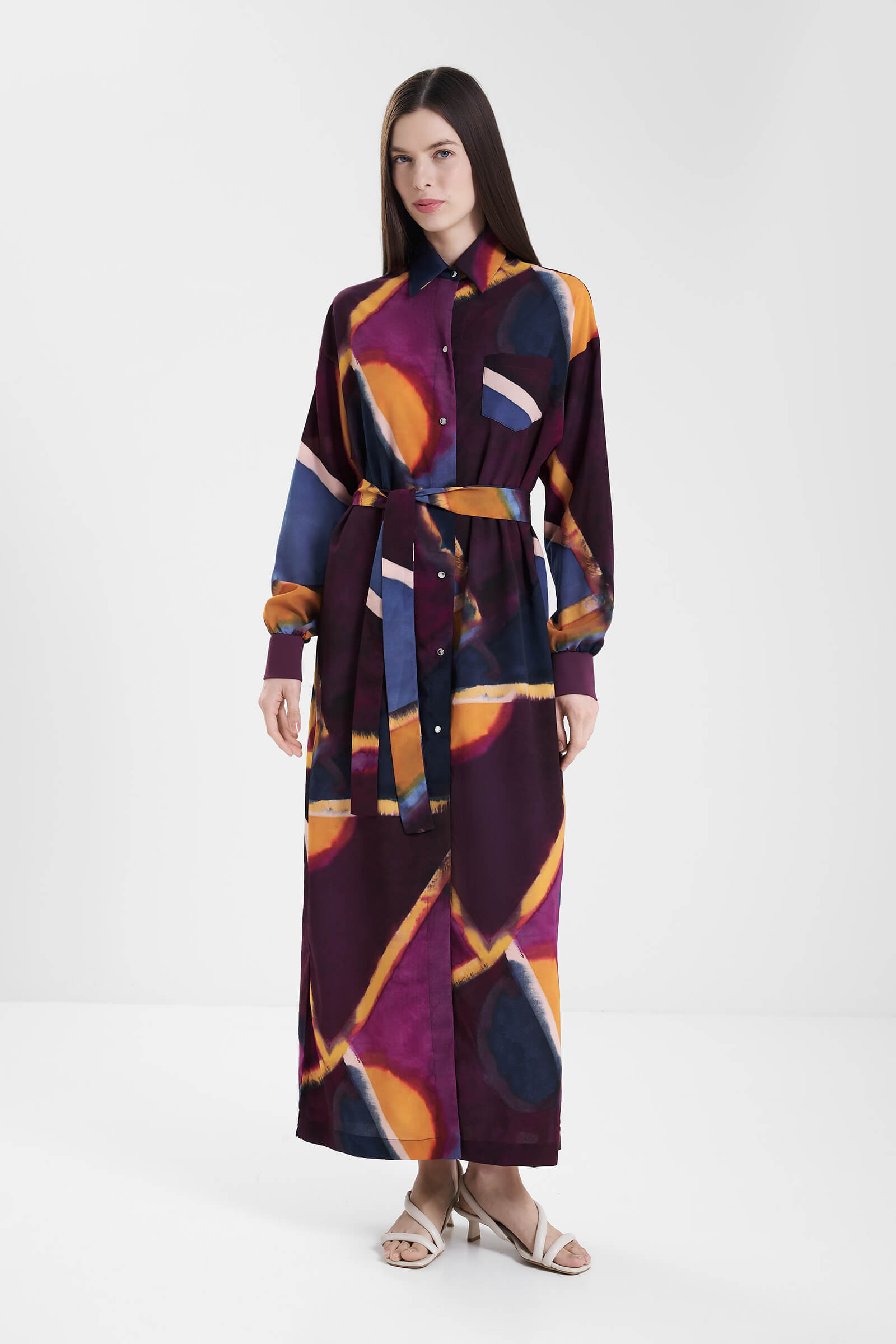 Платье-рубашка с поясом Shan 