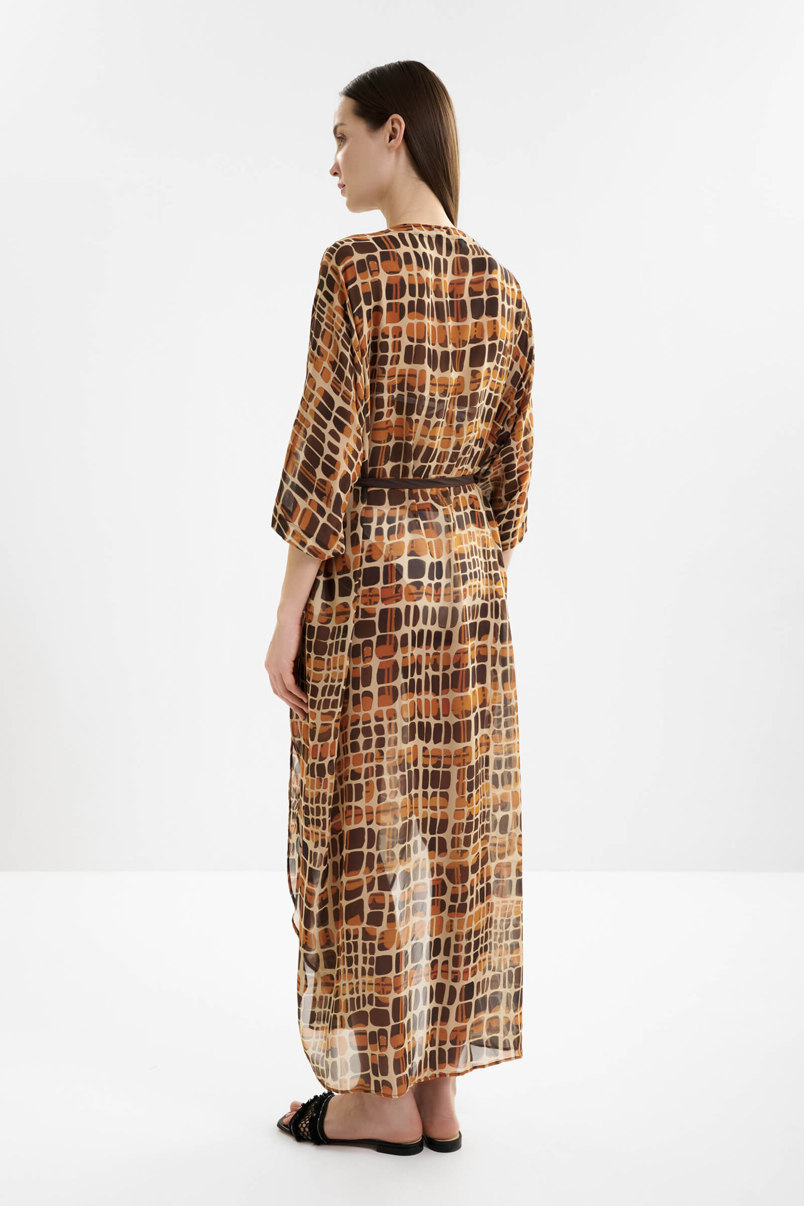 Шелковый пляжный халат Shan 