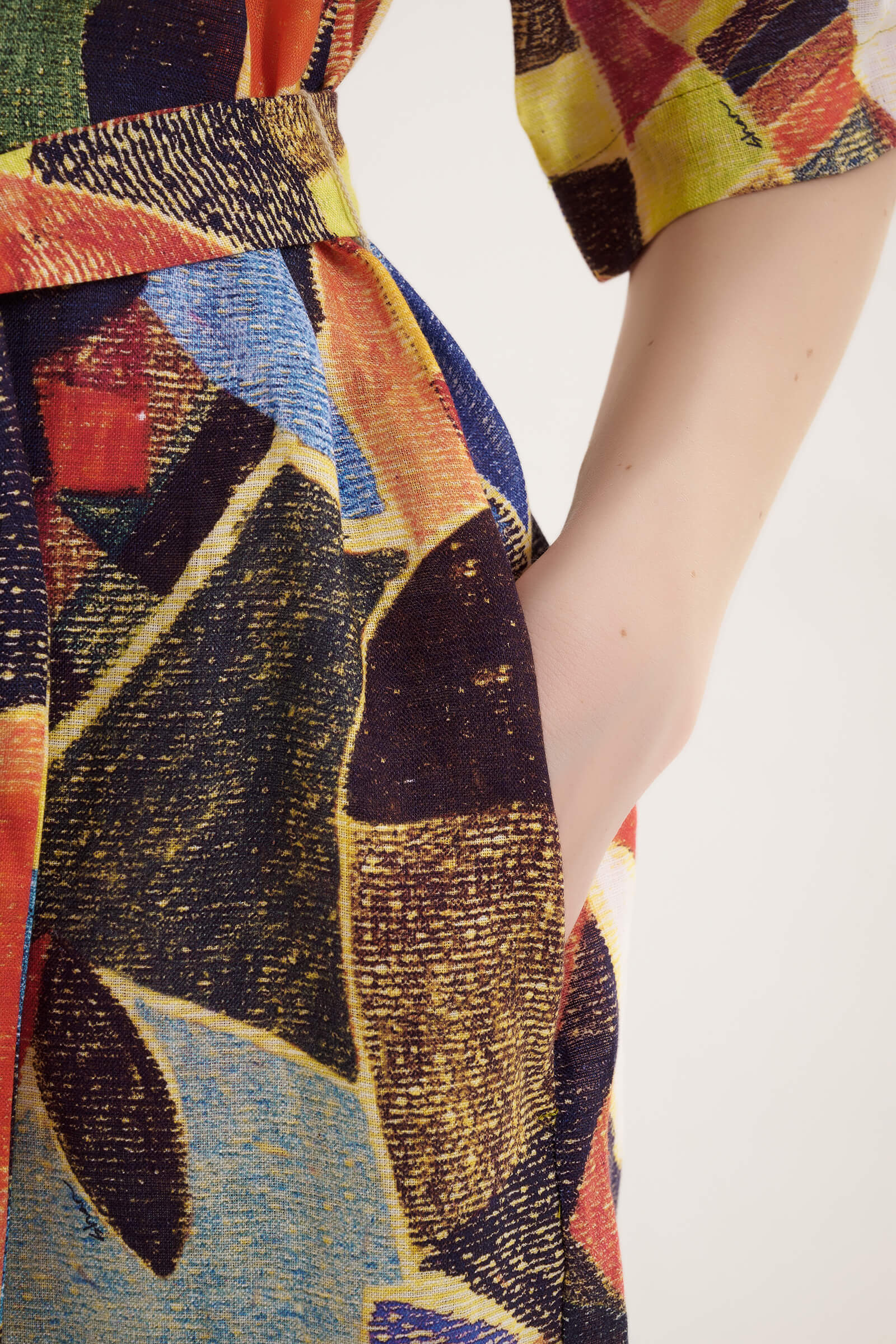 Платье-рубашка из 100% льна Shan 