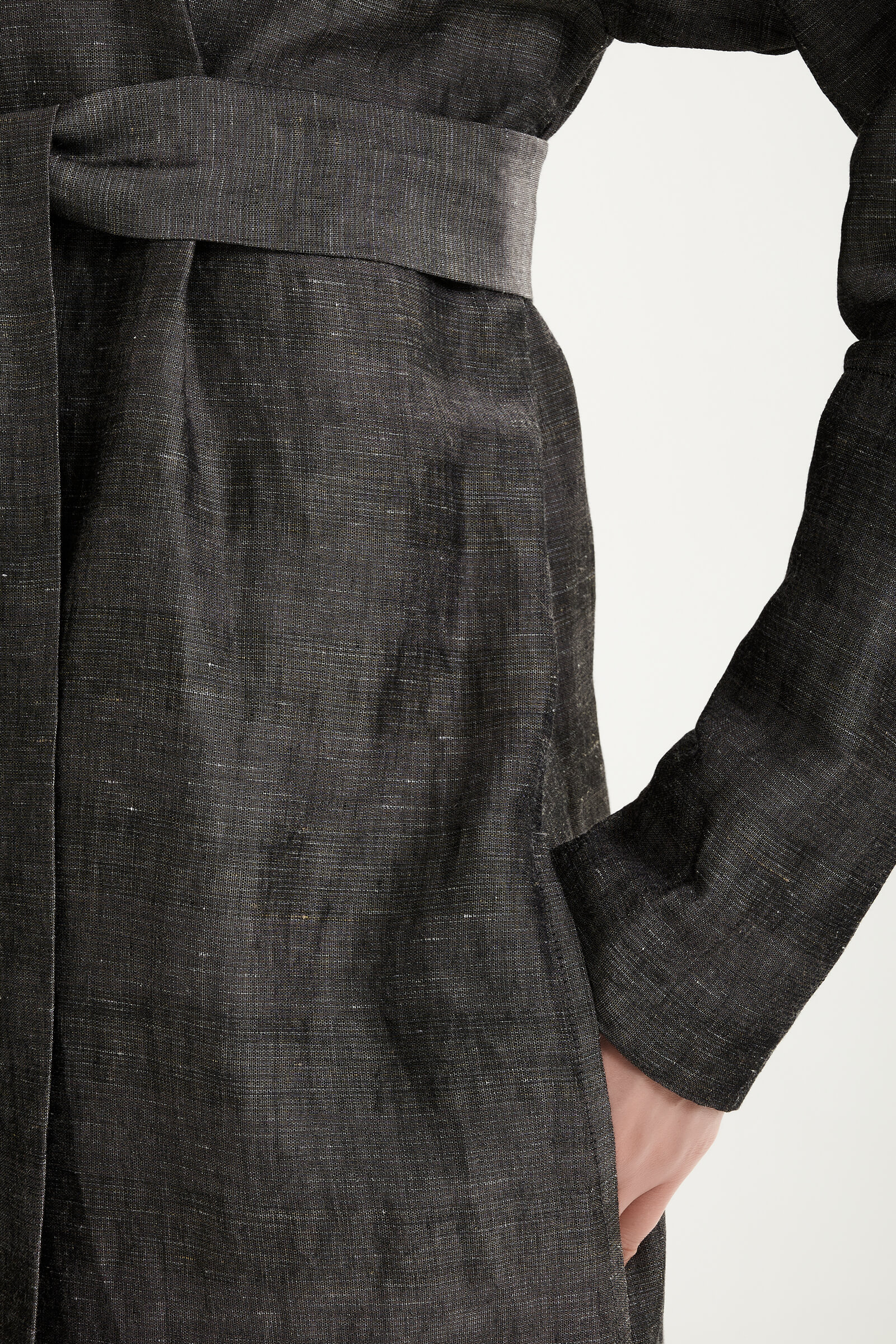 Платье-рубашка из вискозы и льна Shan 