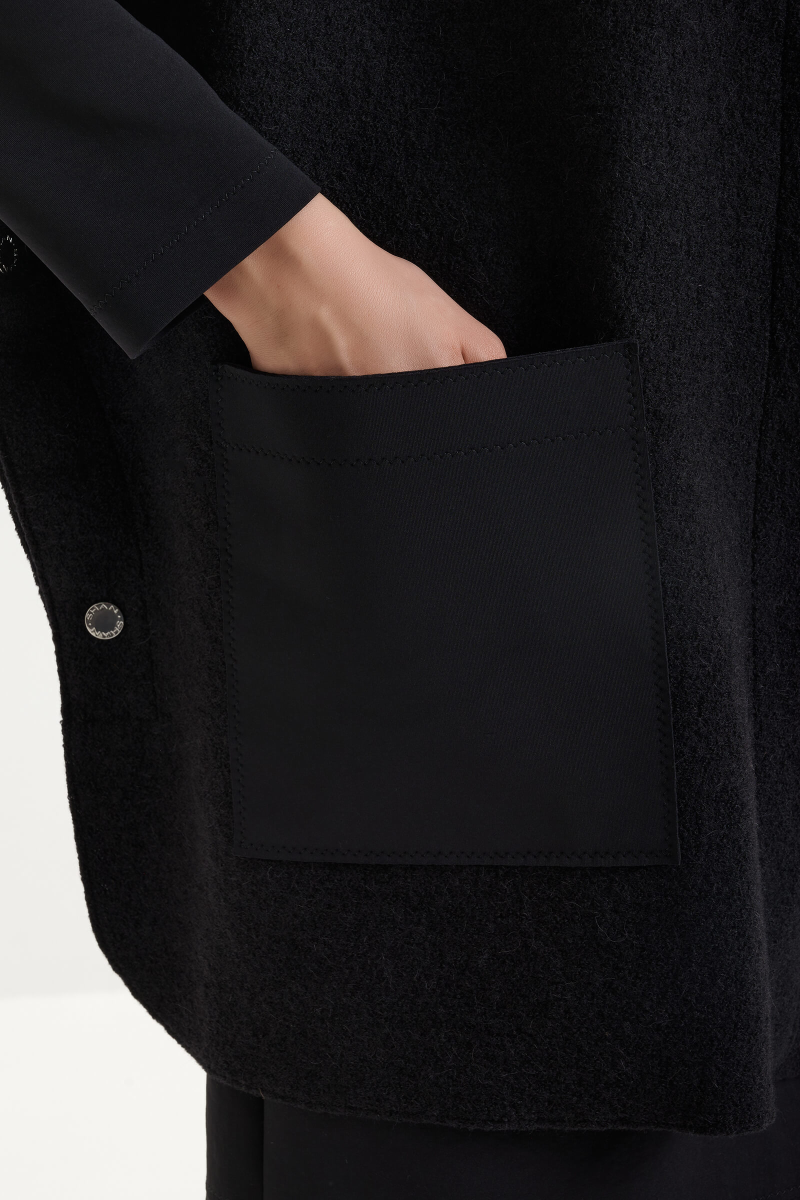 Пончо из 100% шерсти с капюшоном Shan 