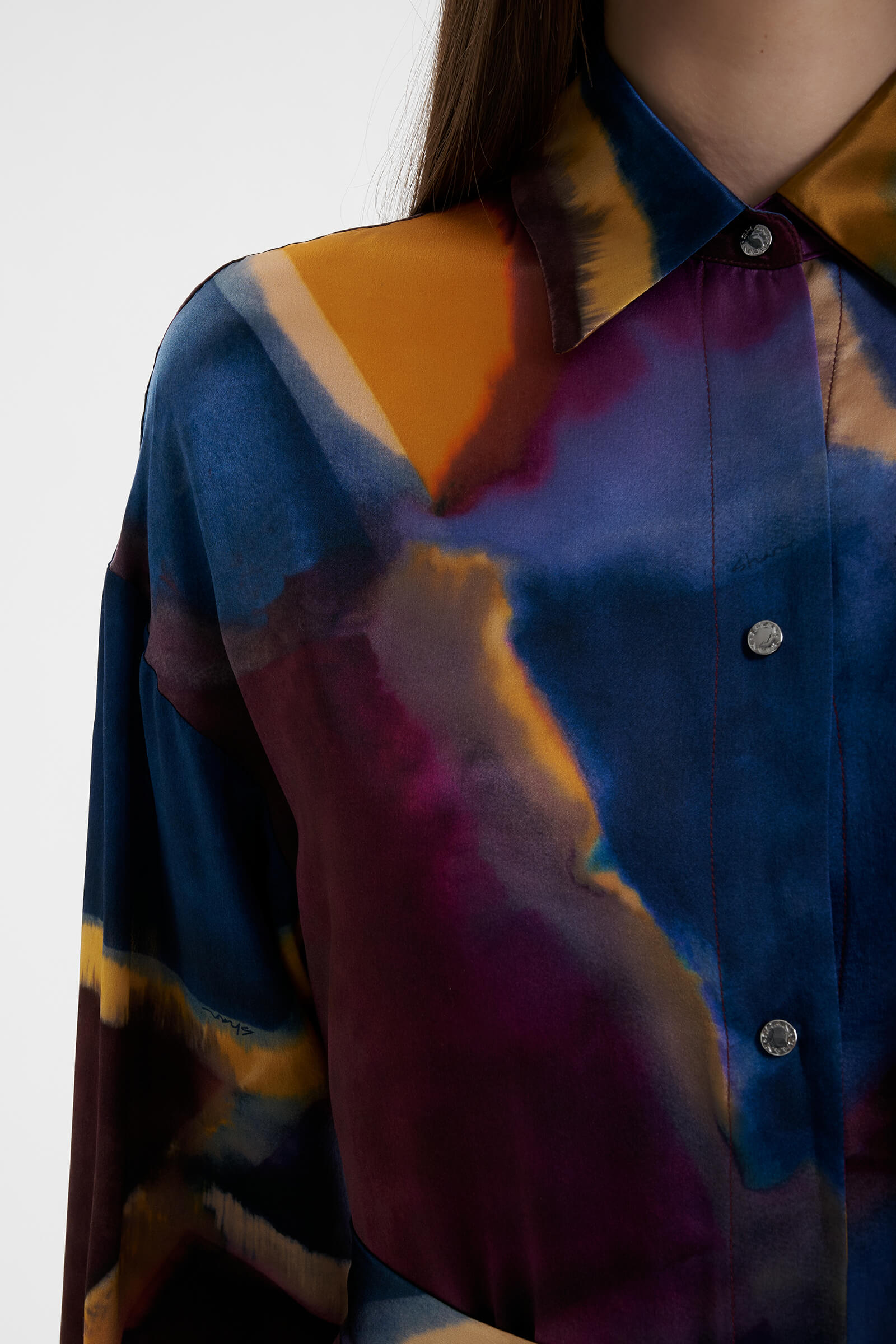 Шелковое платье-рубашка с поясом Shan 