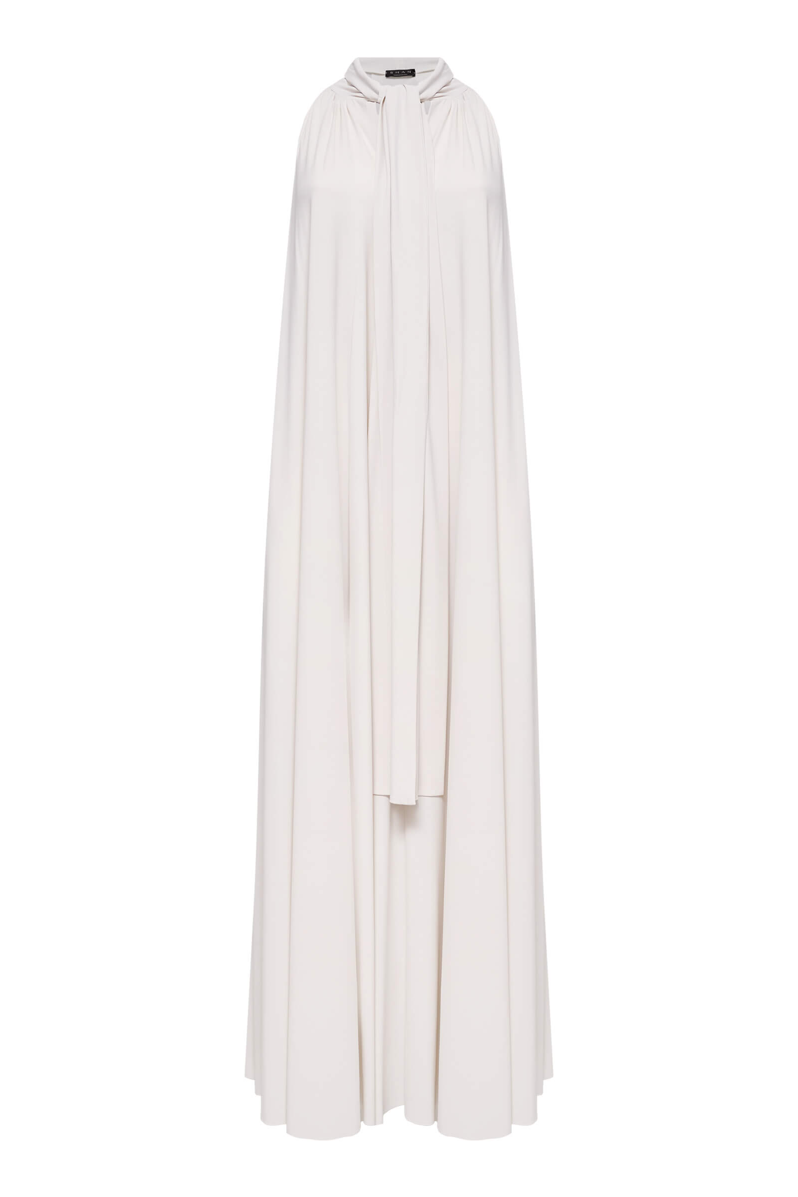 Платье макси с воротником-аскот Shan 