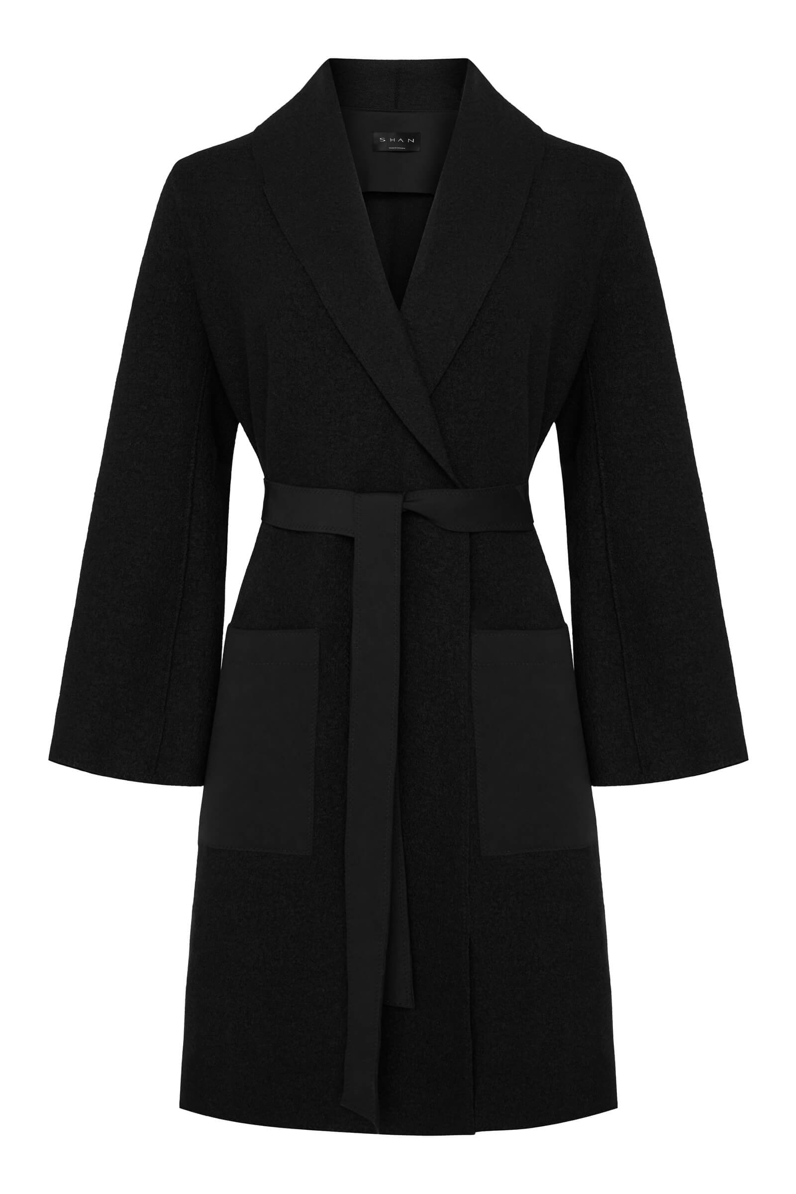 Шерстяное пальто с поясом Shan 