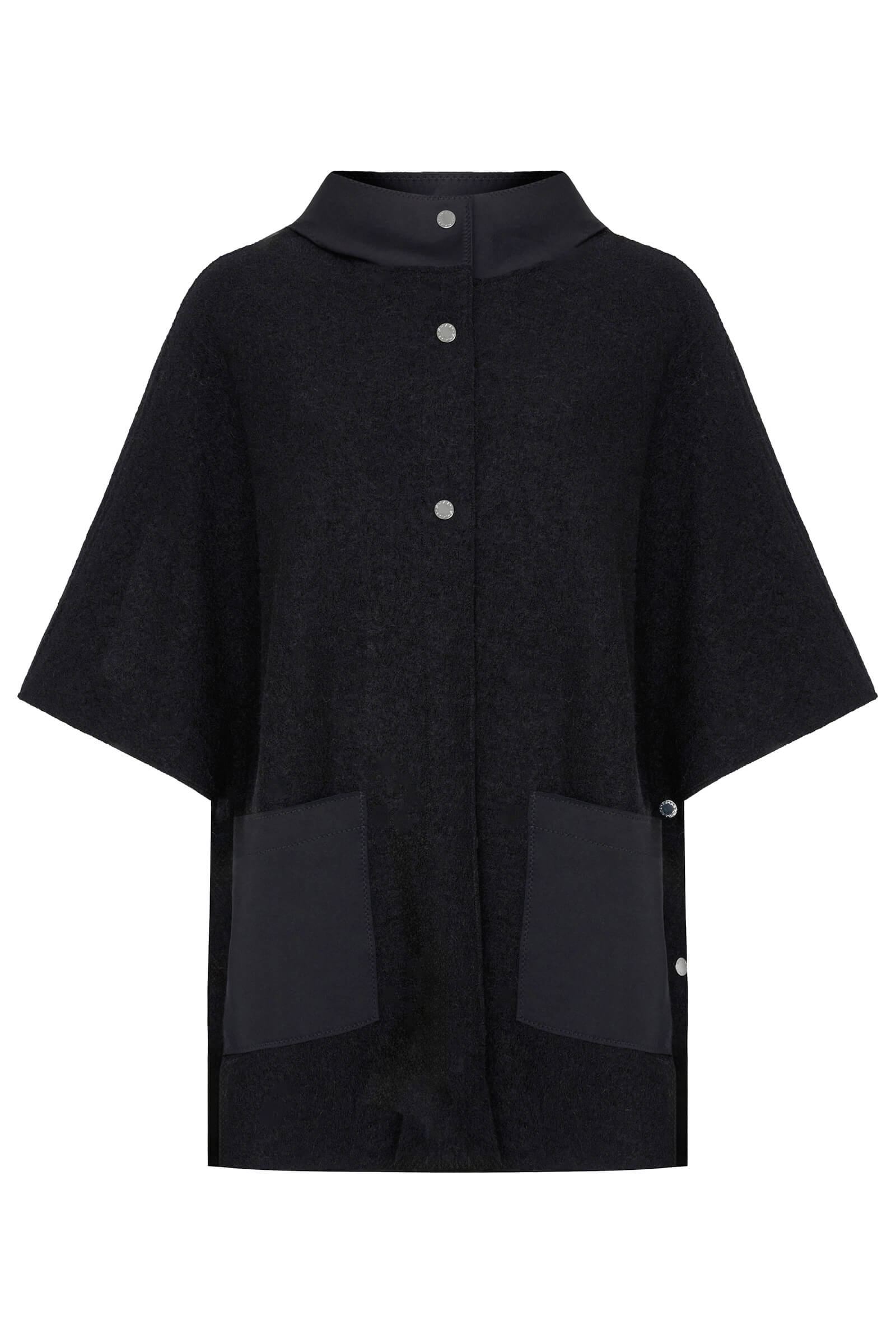 Пончо из 100% шерсти с капюшоном Shan 