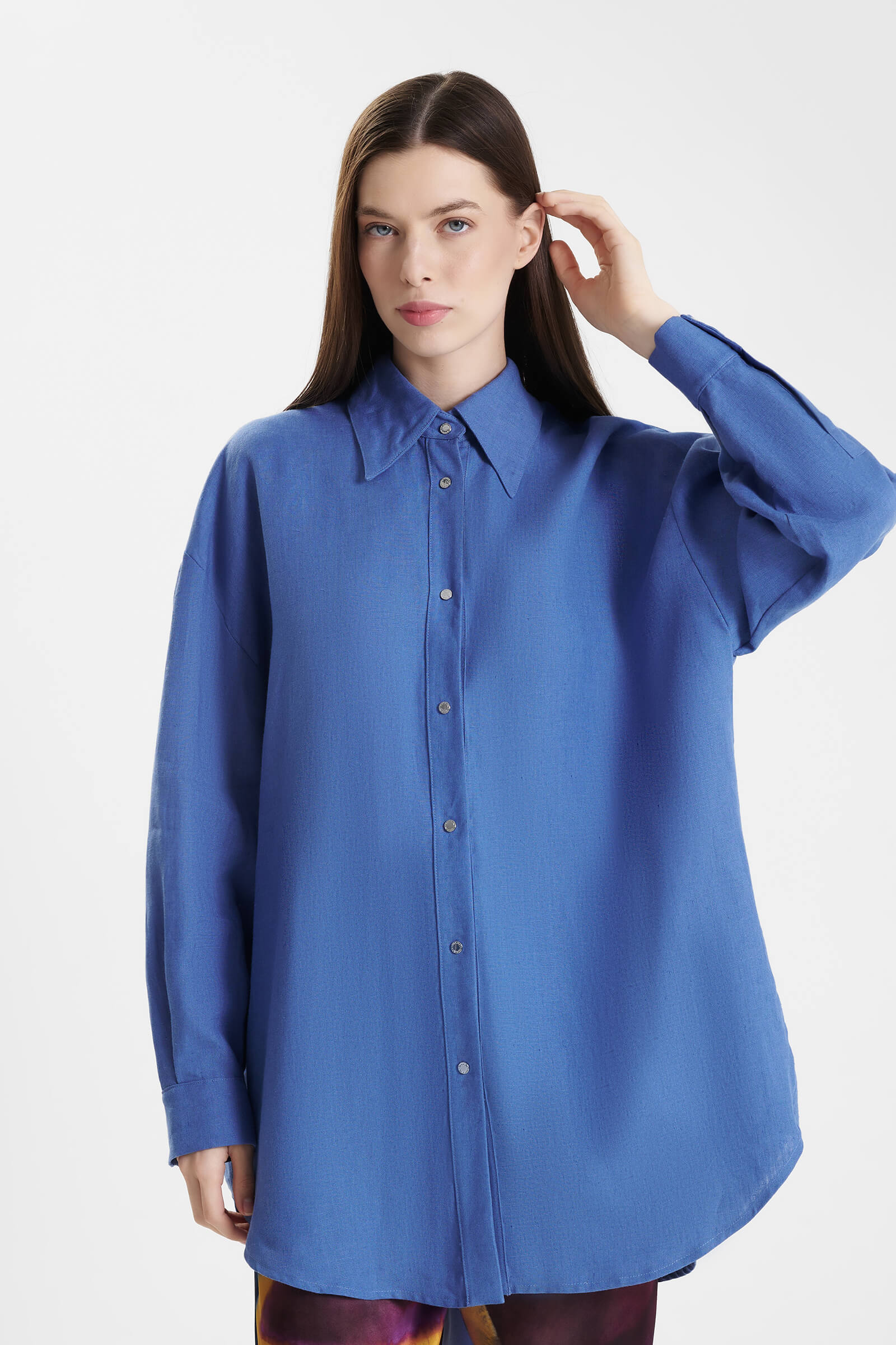 Рубашка с длинным рукавом из 100% льна Shan 