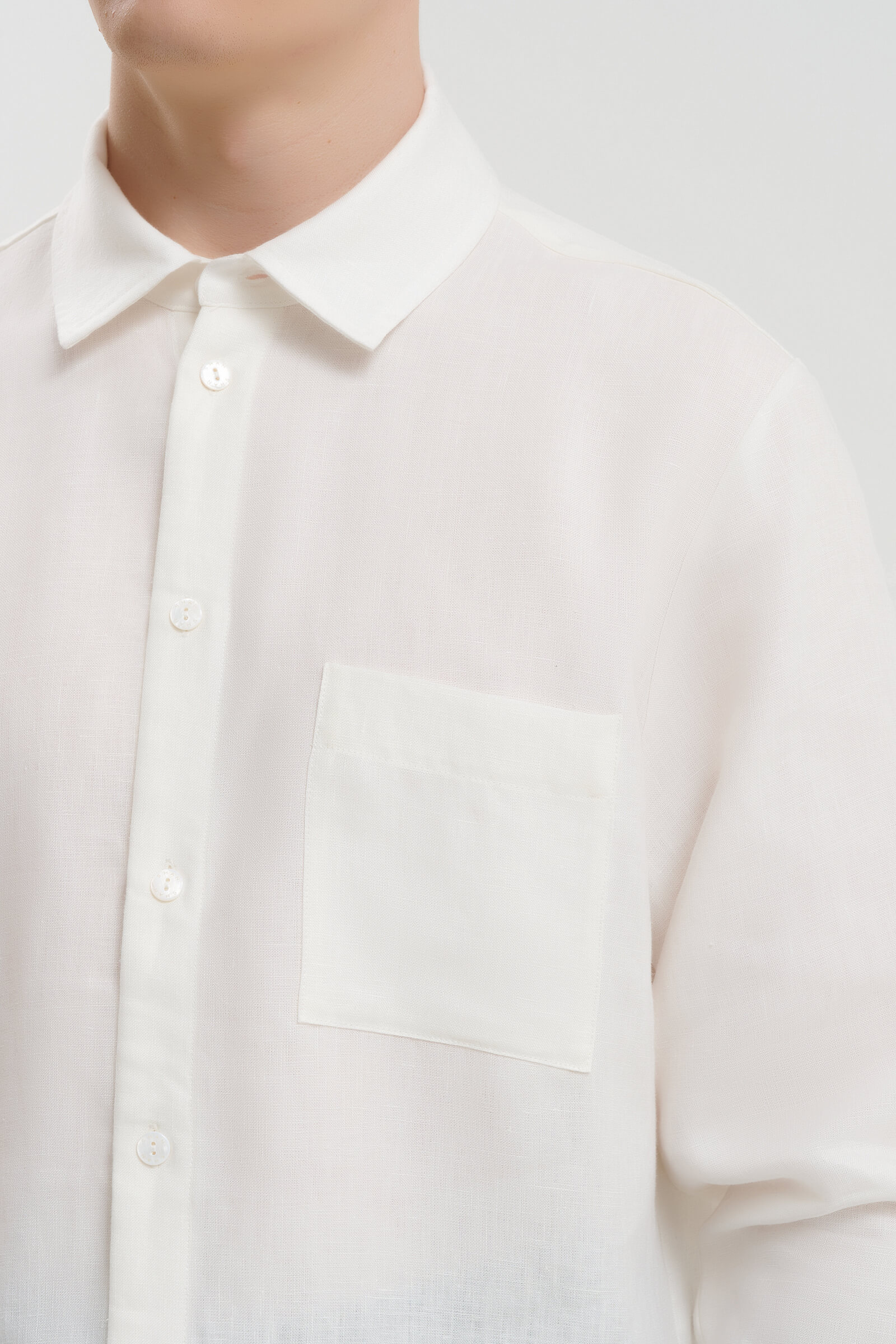 Льняная рубашка с длинным рукавом Shan 