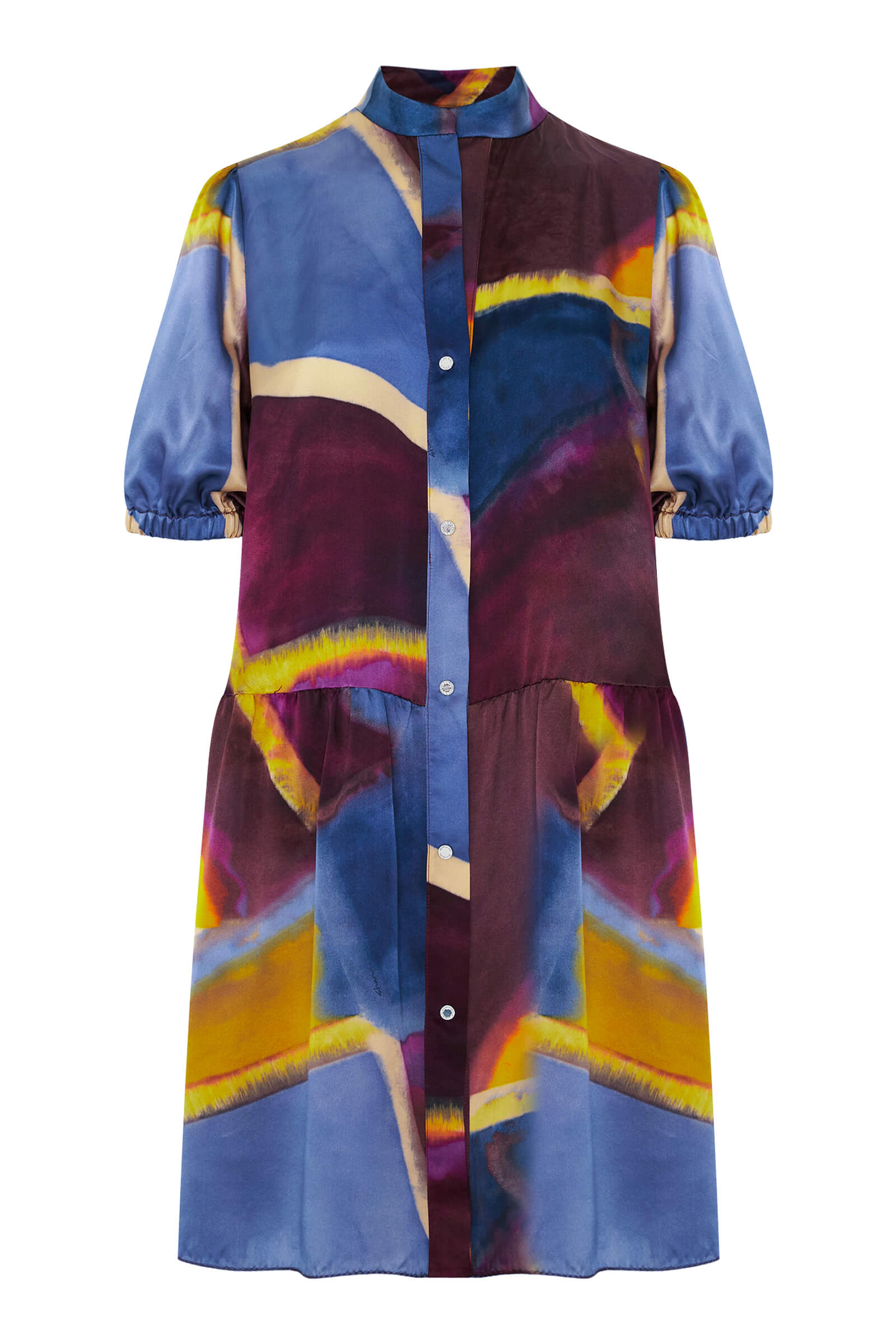 Платье-рубашка из 100% шелка Shan 