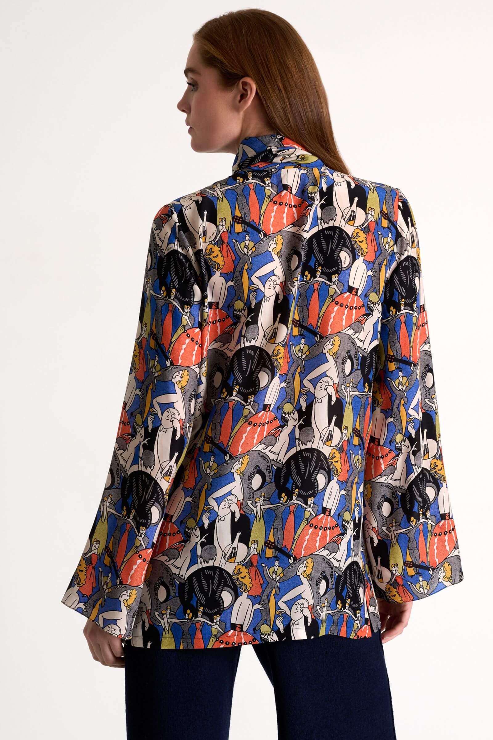 Шелковая блузка с воротником-аскот Shan 