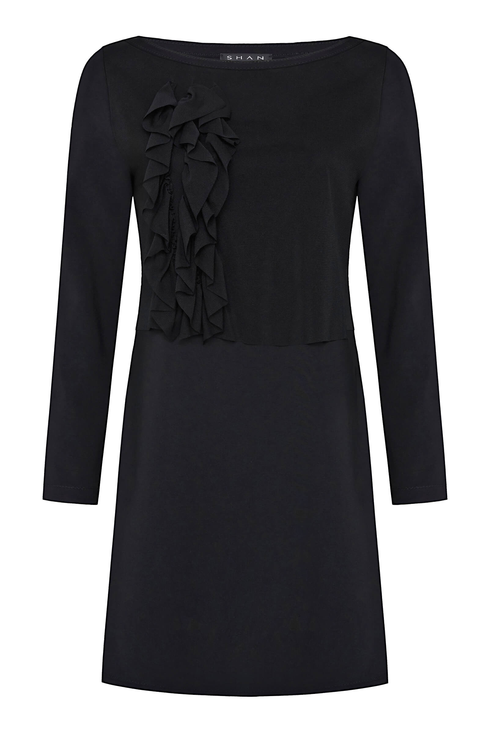 Короткое платье с объемным декором Shan 