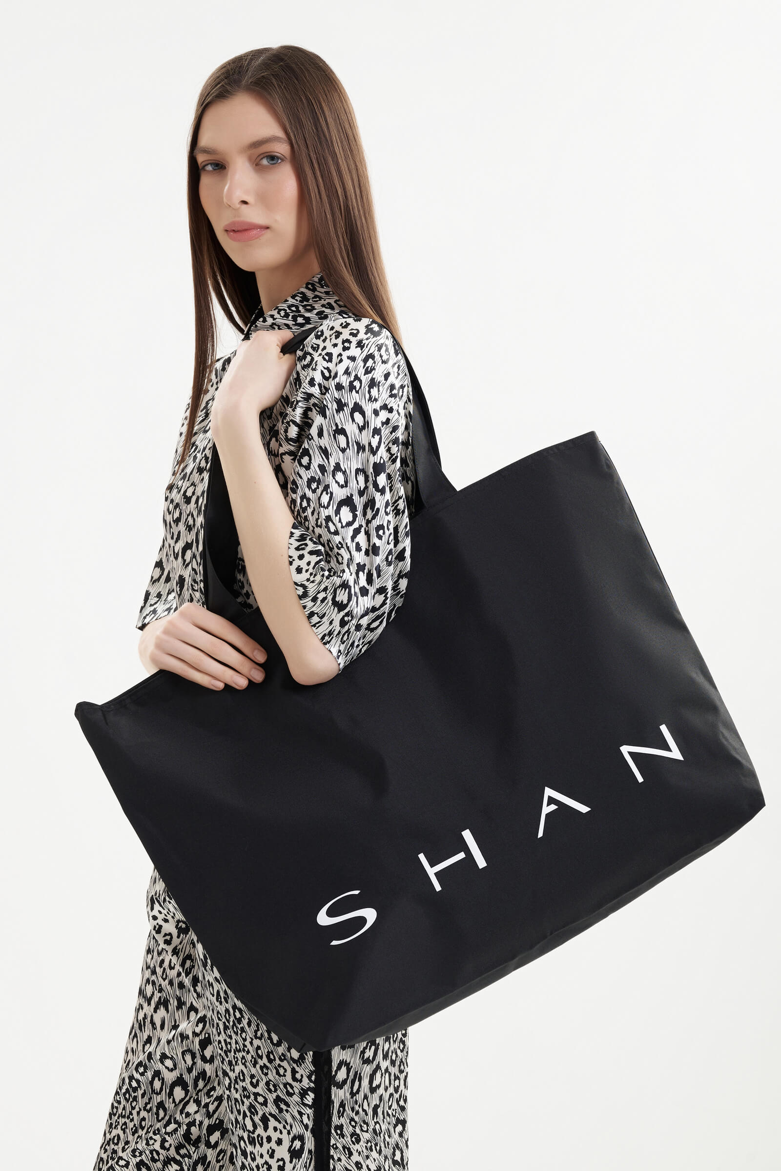 Пляжная сумка шопер с логотипом Shan 