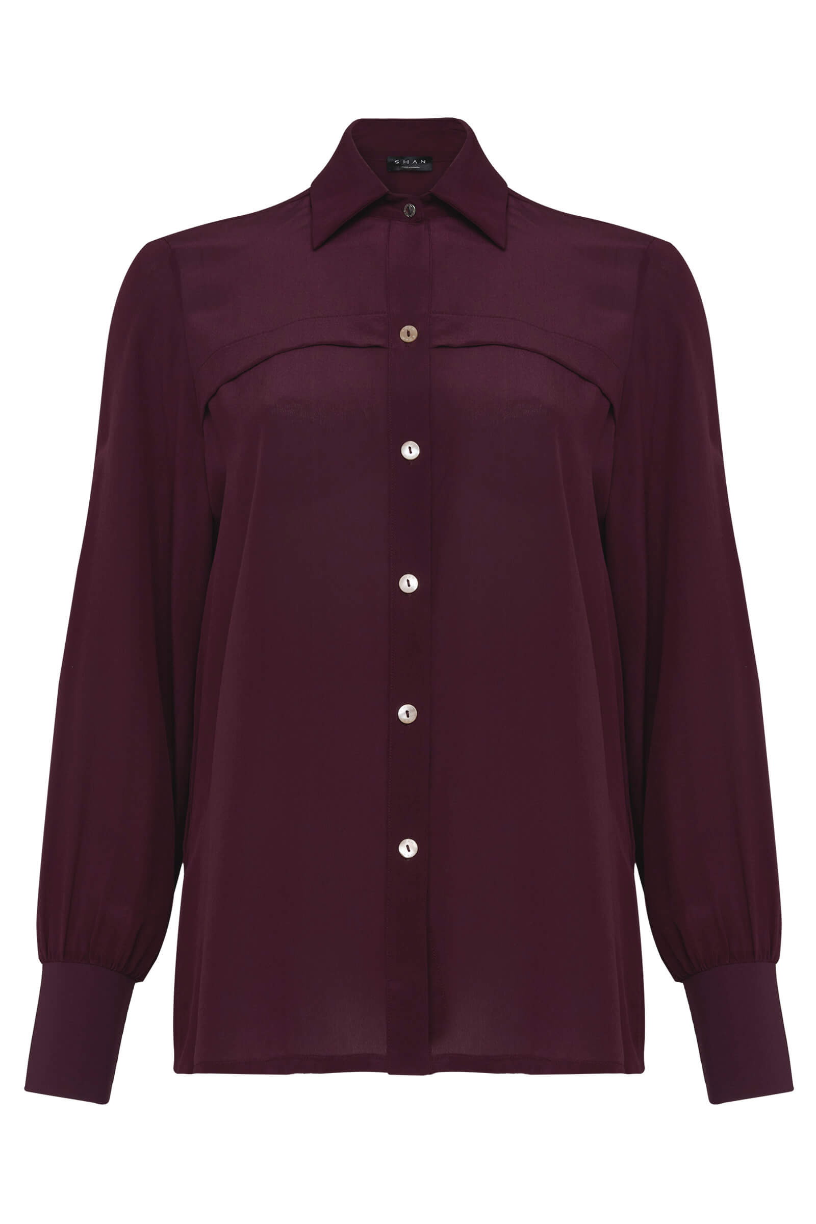 Шелковая рубашка с широкими манжетами Shan 