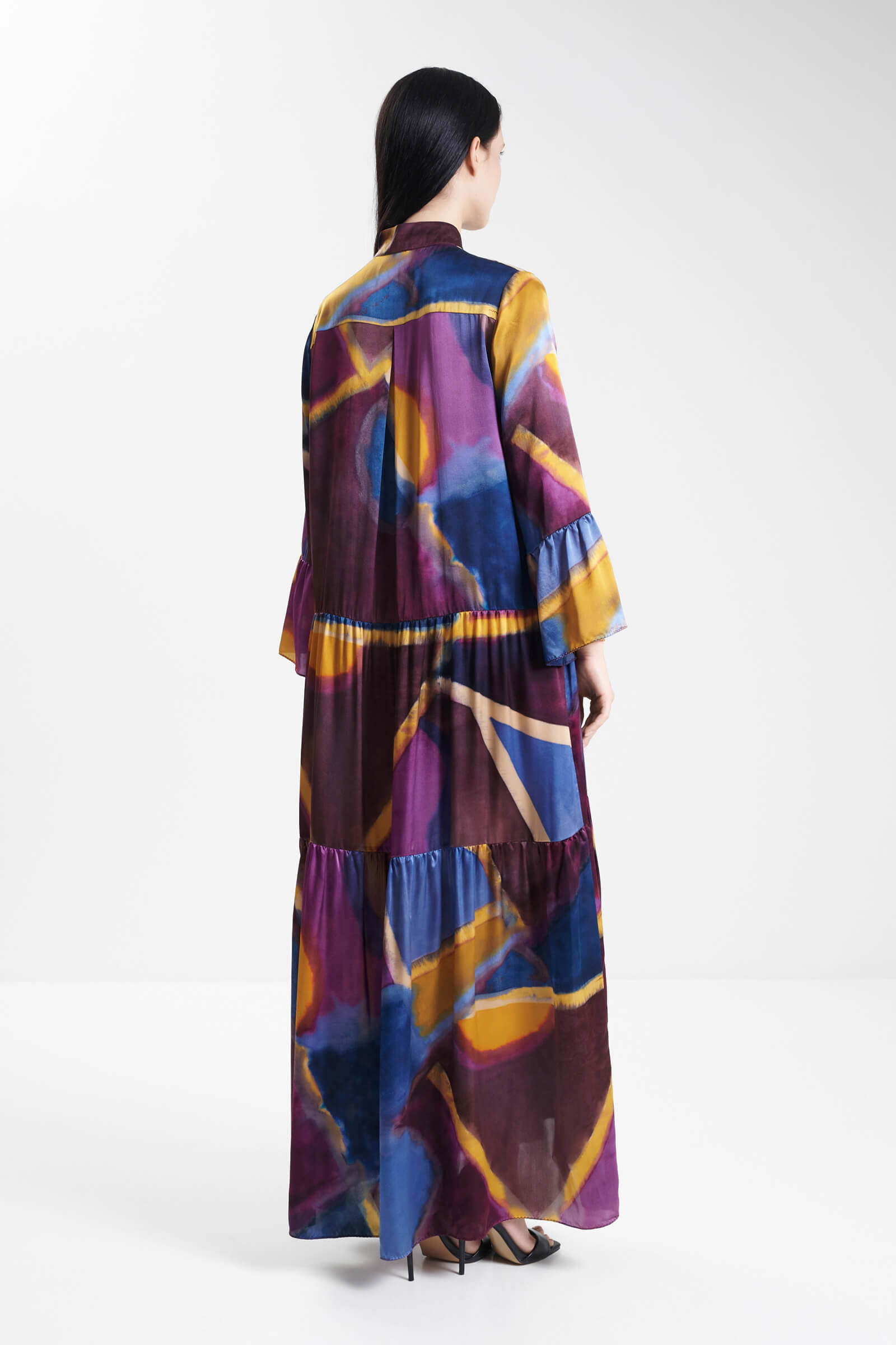 Шелковое платье-рубашка свободного кроя Shan 