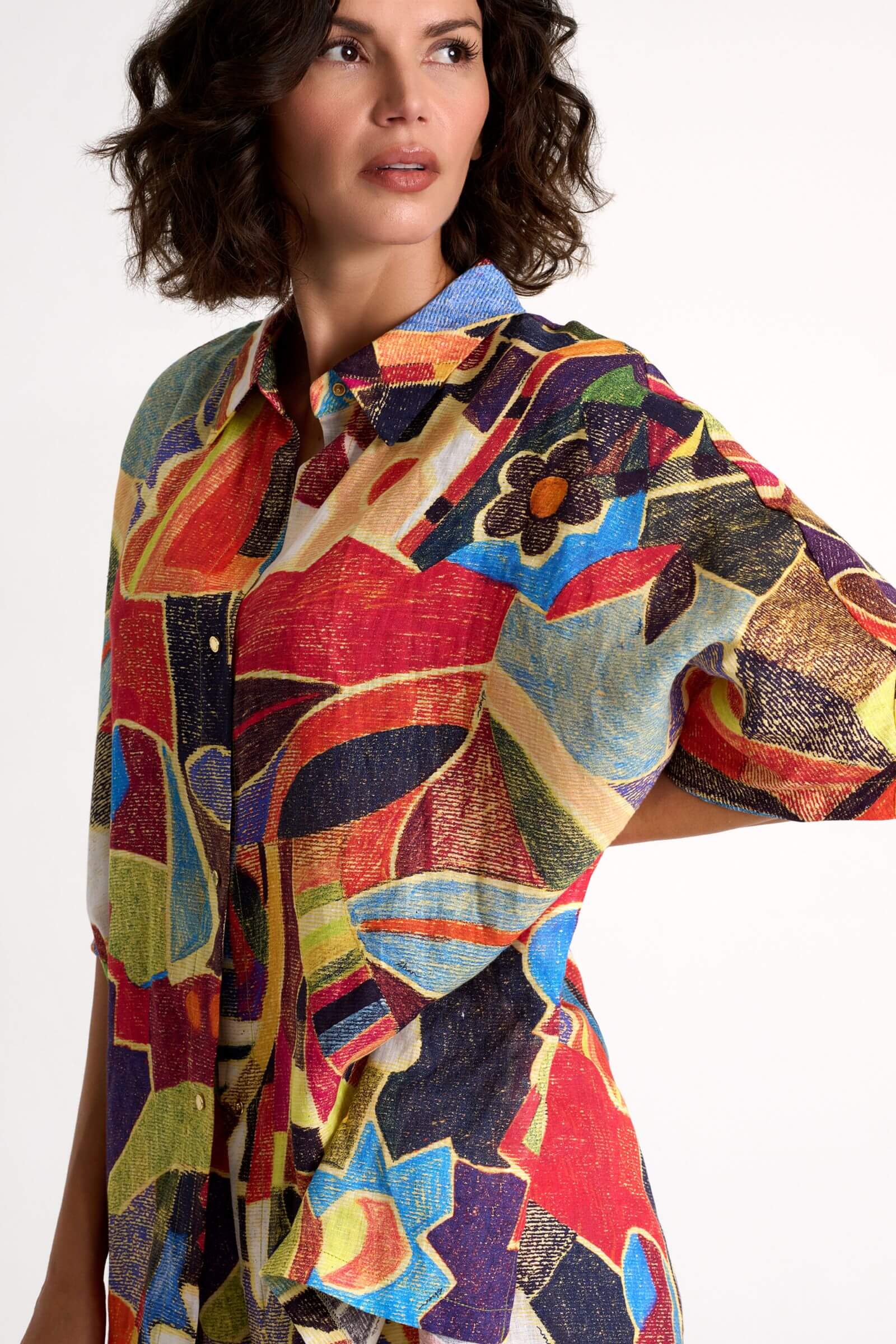 Льняная рубашка с рукавом до локтя Shan 