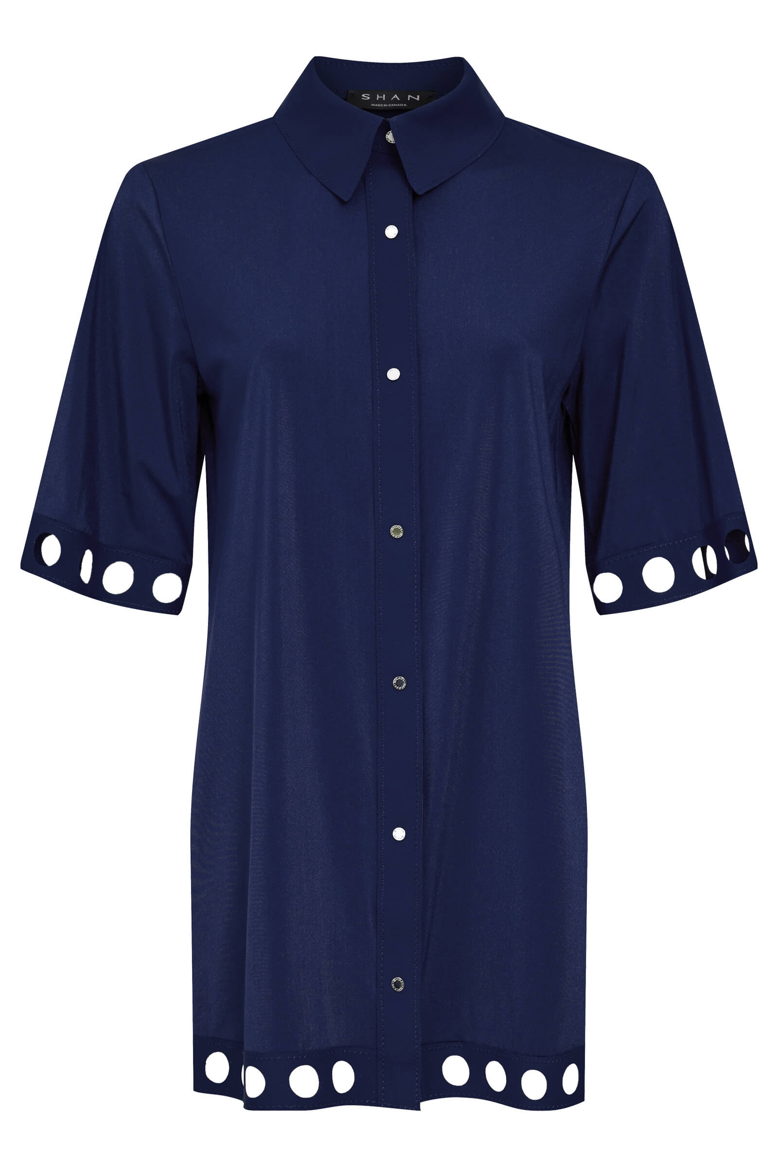 Платье-рубашка с перфорацией Shan 