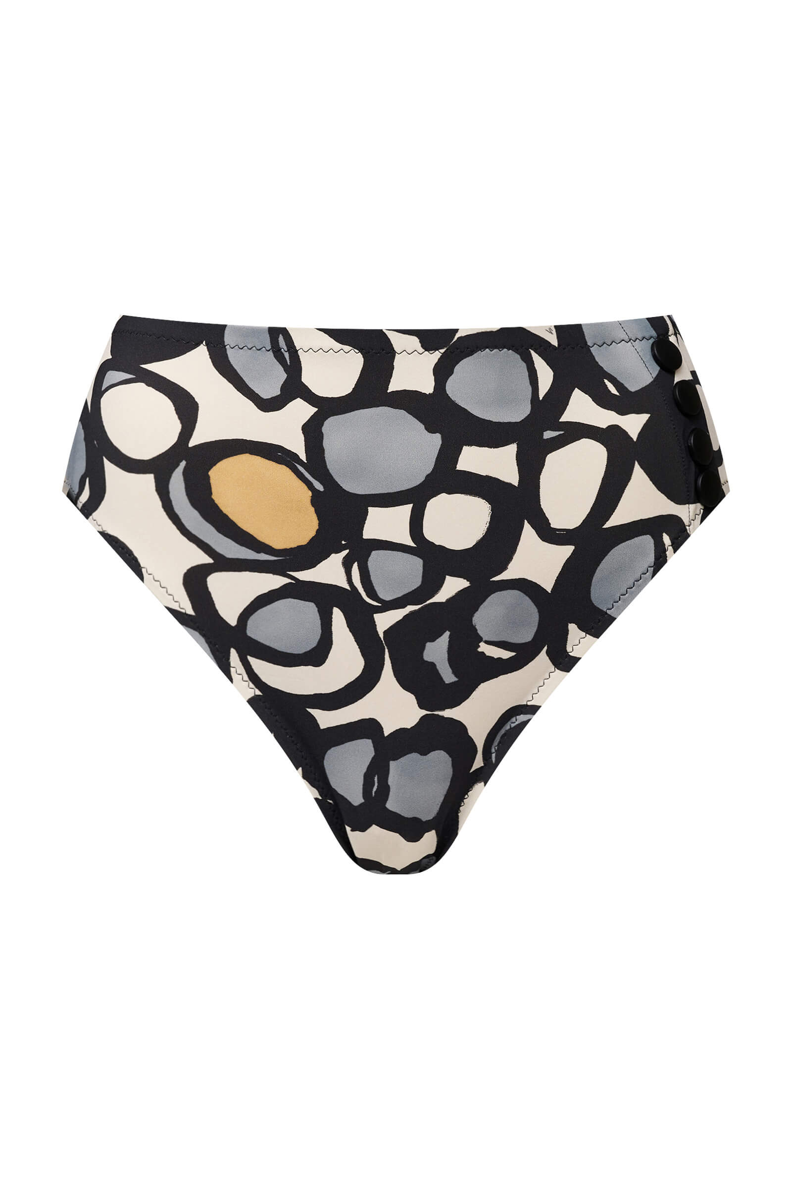 Плавки с высокой посадкой и декоративными пуговицами сбоку Shan 