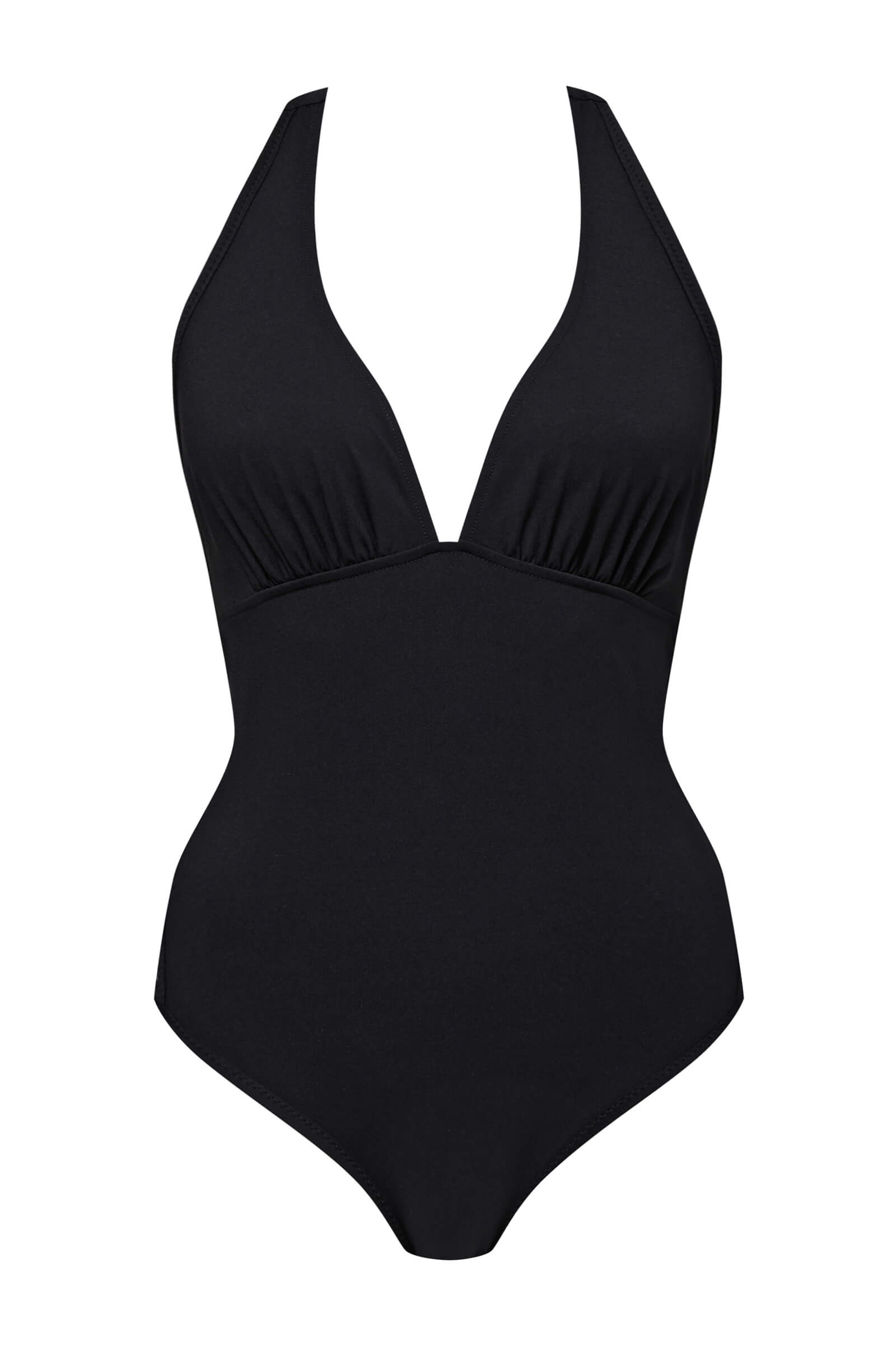 Слитный купальник с открытой спиной и завязками на шее Shan 