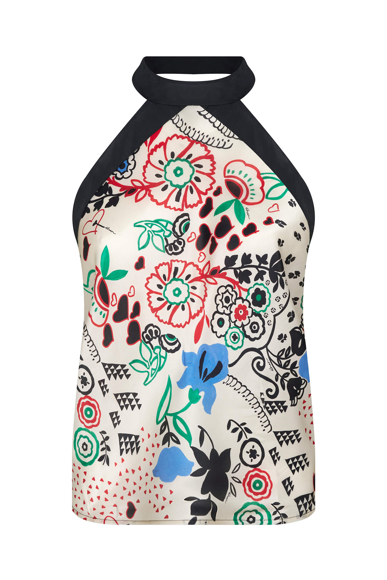 Топ на завязках из 100% шелка Shan 